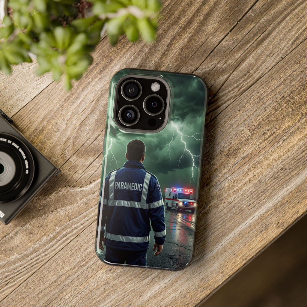 Paramedic Green Storm Phone Case — Magnetic Wireless Charging Cover