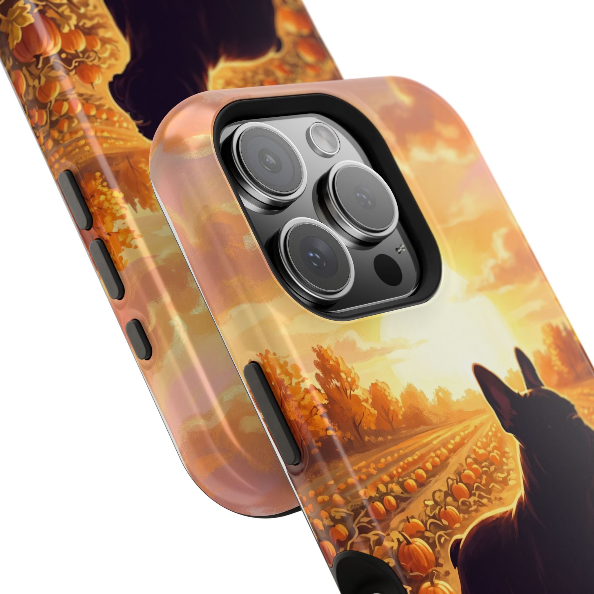 Personalized French Bulldog Pumpkin Patch Phone Case — Wireless Charging Cover