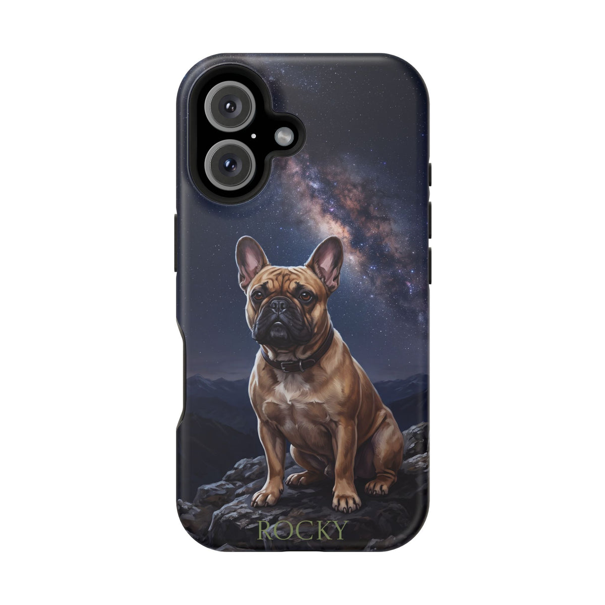 Personalized French Bulldog Starry Night Sky Phone Case — Wireless Charging Cover
