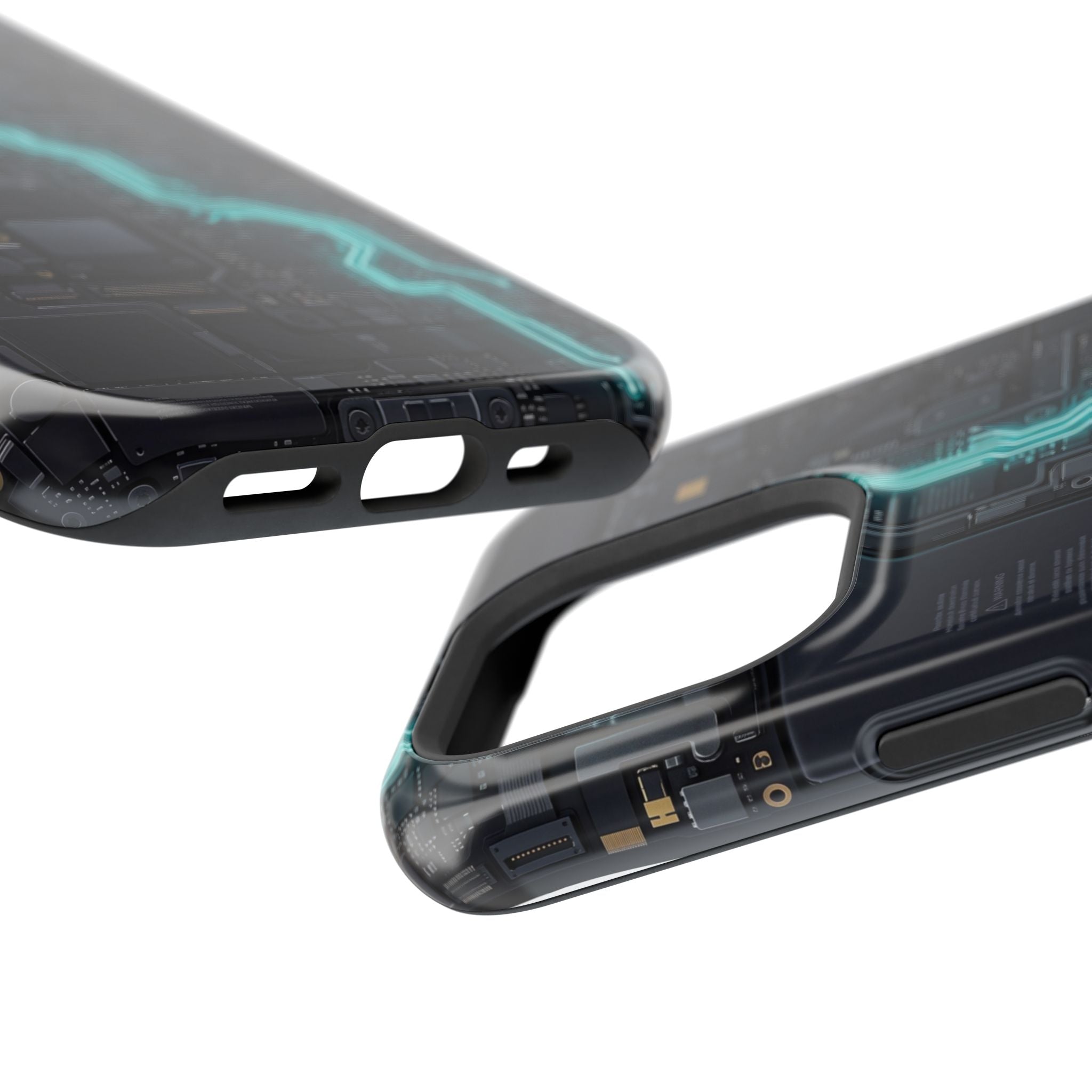 Cyan Bolt Electrician Phone Case — Electric Circuit Wireless Charging Cover