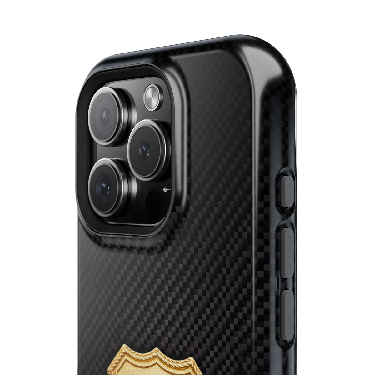 Gold Paramedic Badge Black Phone Case — Magnetic Wireless Charging Cover