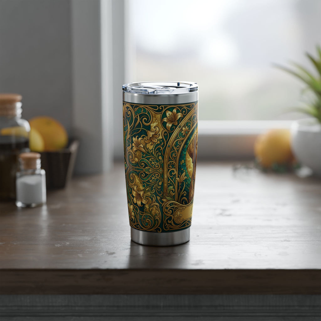 Labrador Personalized Tumbler | Gilded Filigree Art — 20 oz Stainless Travel Mug