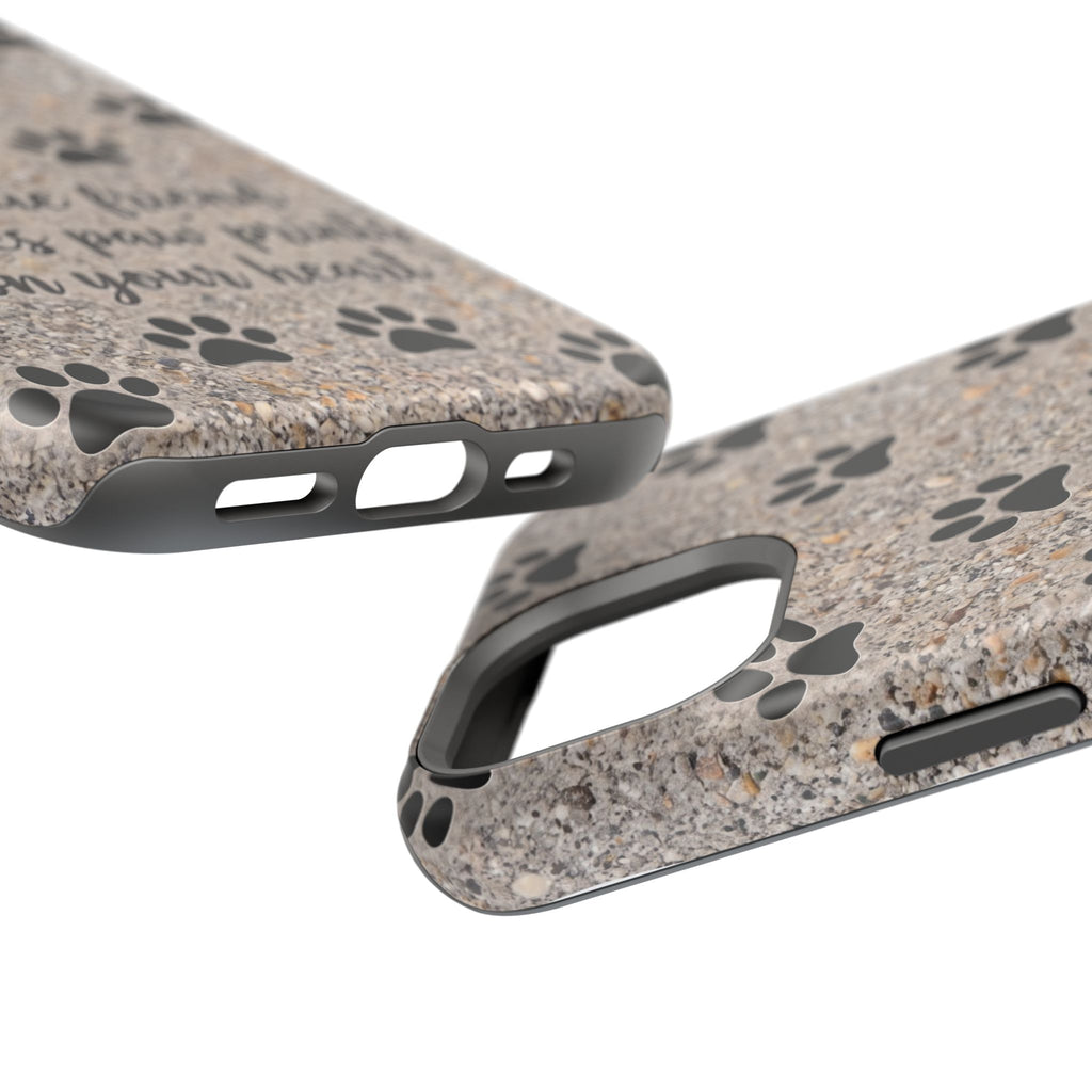 A True Friend Leaves Paw Prints Phone Case — Impact-Resistant Wireless Charging Cover