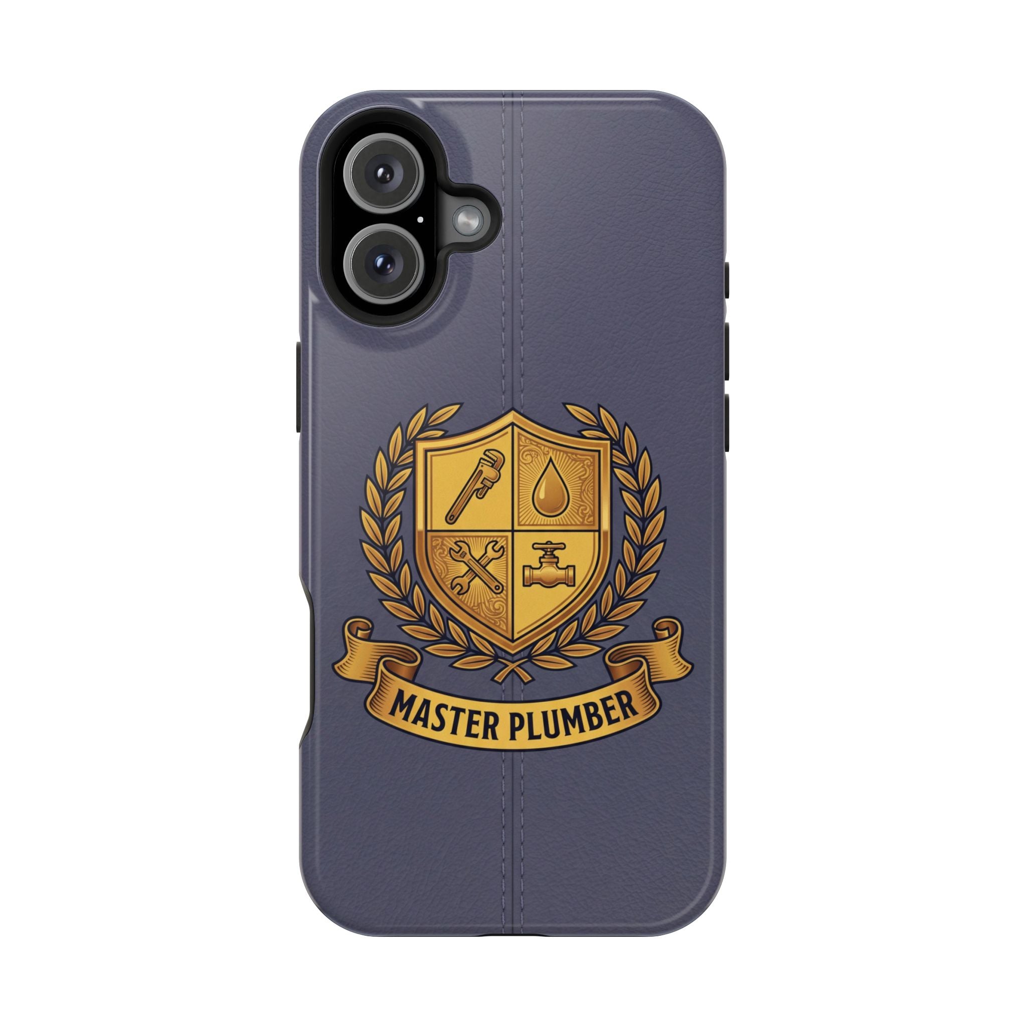 Master Plumber Crest Phone Case — Heraldic Shield Wireless Charging Cover
