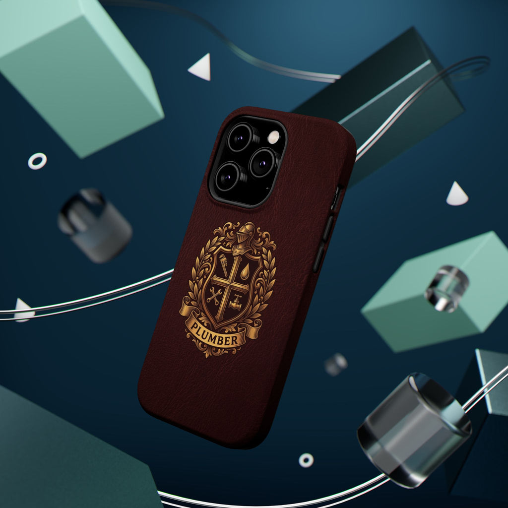 Plumber Crest Phone Case — Heraldic Shield Design Wireless Charging Cover