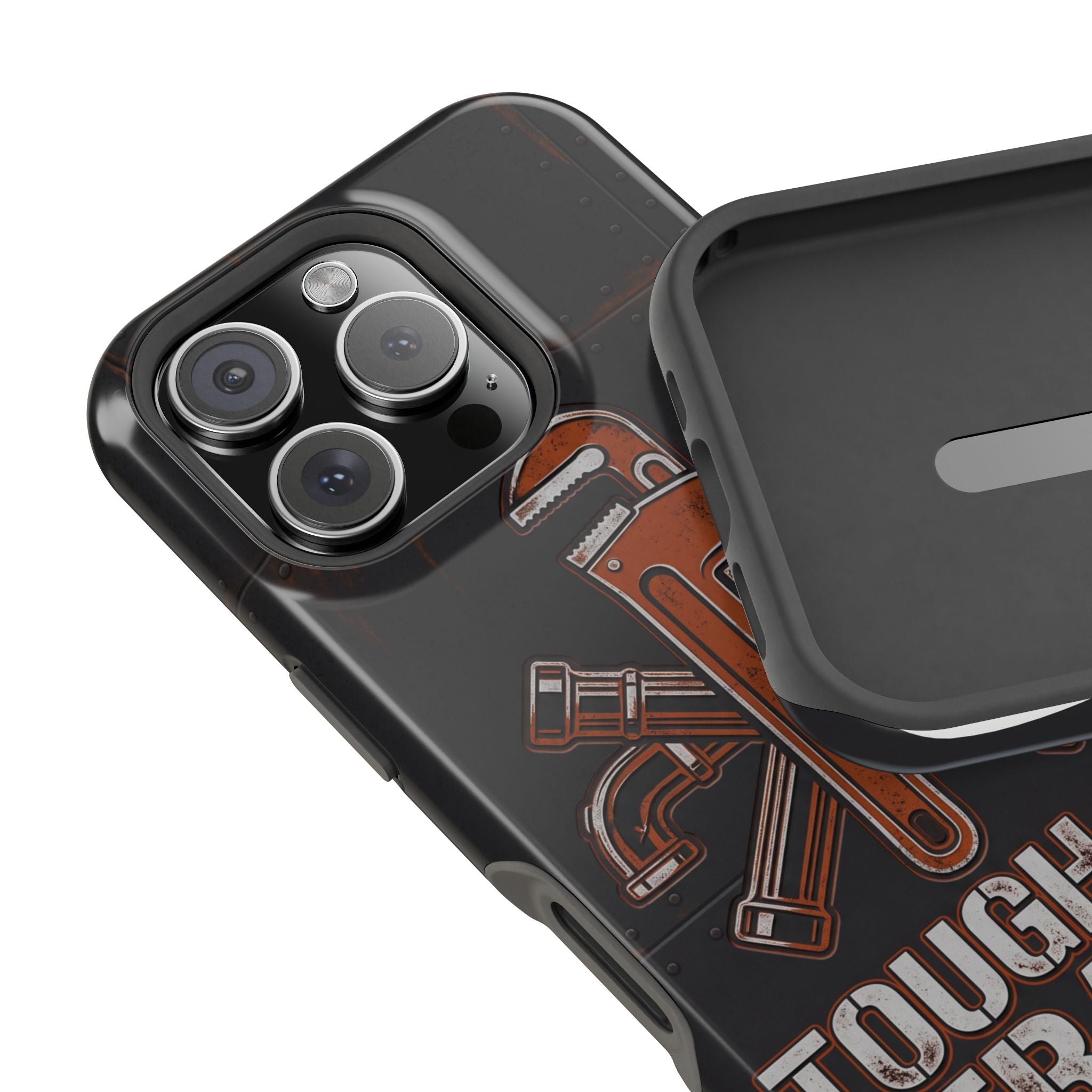 Tough By Trade Phone Case — Crossed Wrenches Wireless Charging Cover