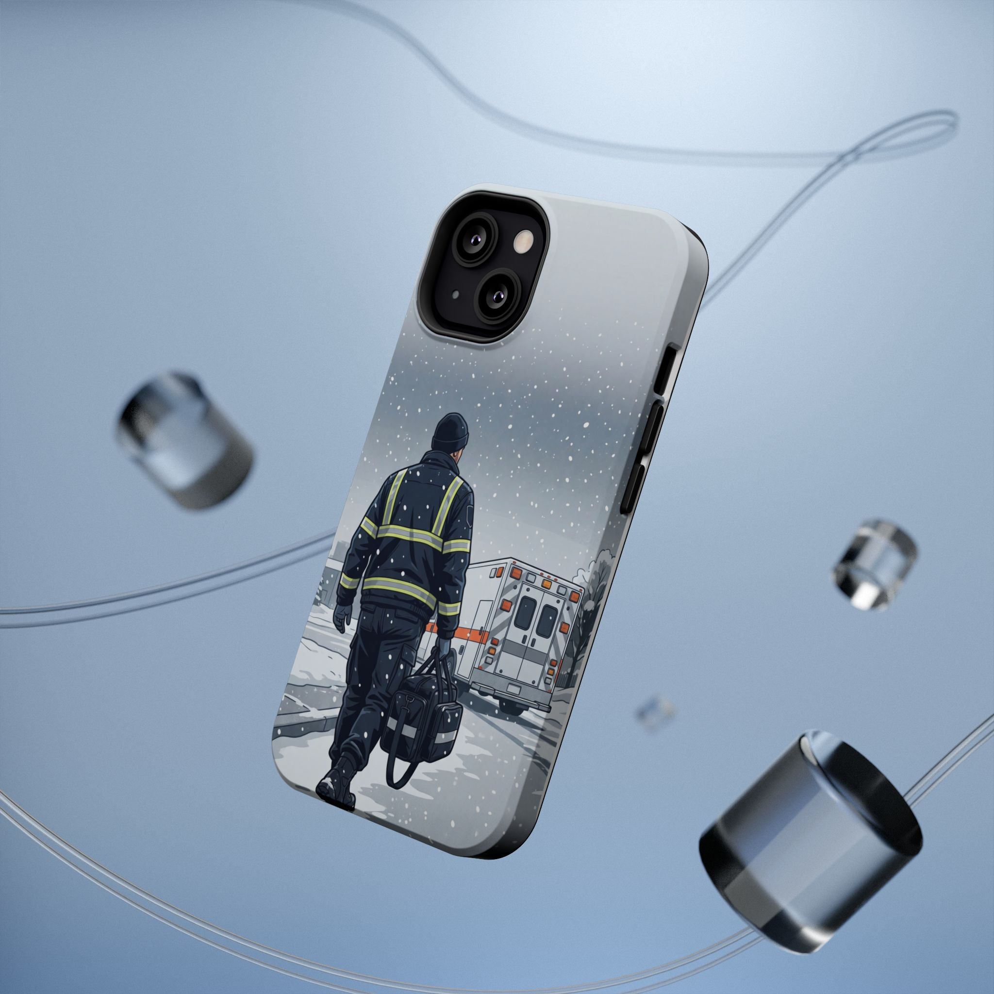 Bold Paramedic/EMT Portrait Phone Case — Magnetic Wireless Charging Cover