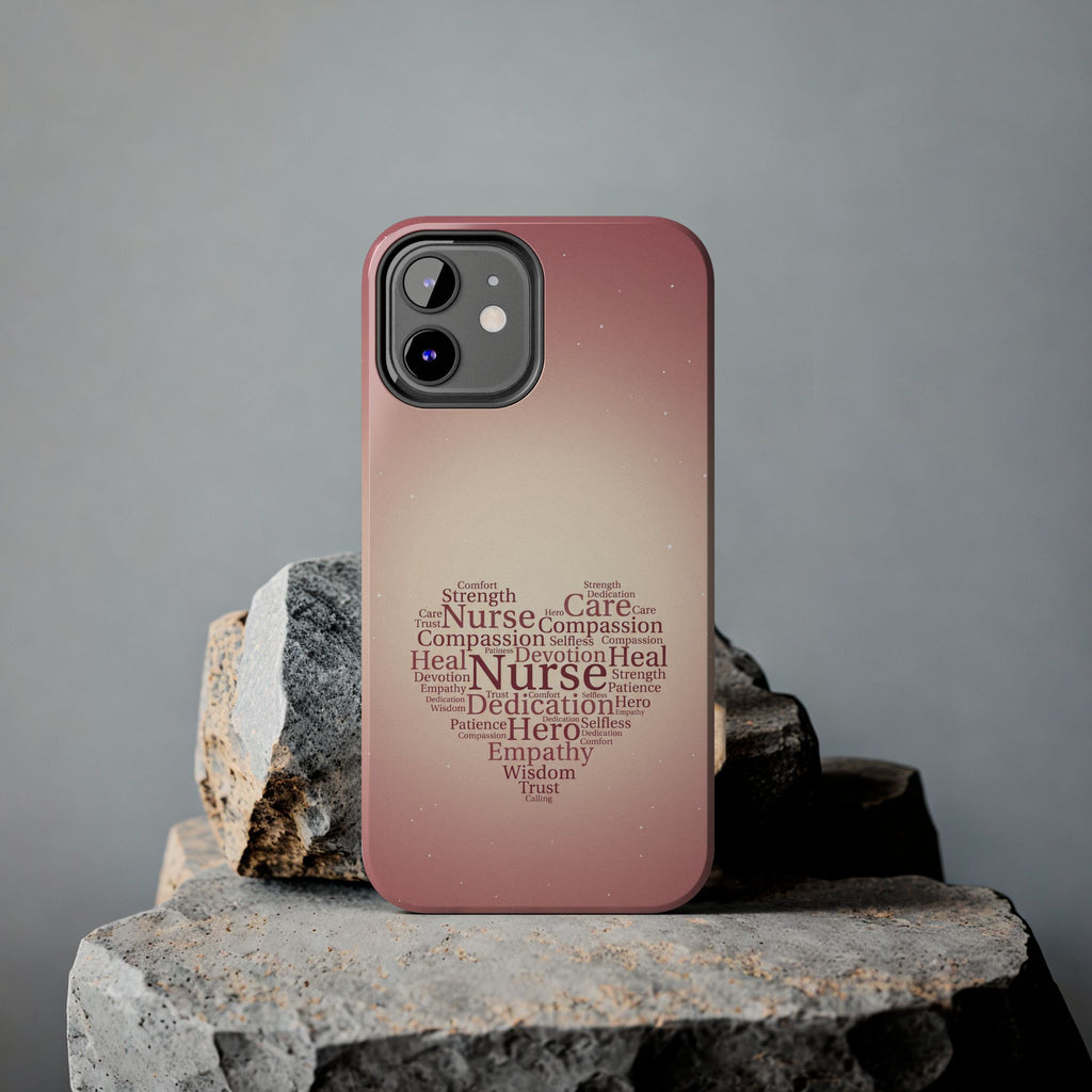 Nurse Heart Word Cloud Phone Case | iPhone & Samsung Galaxy series
