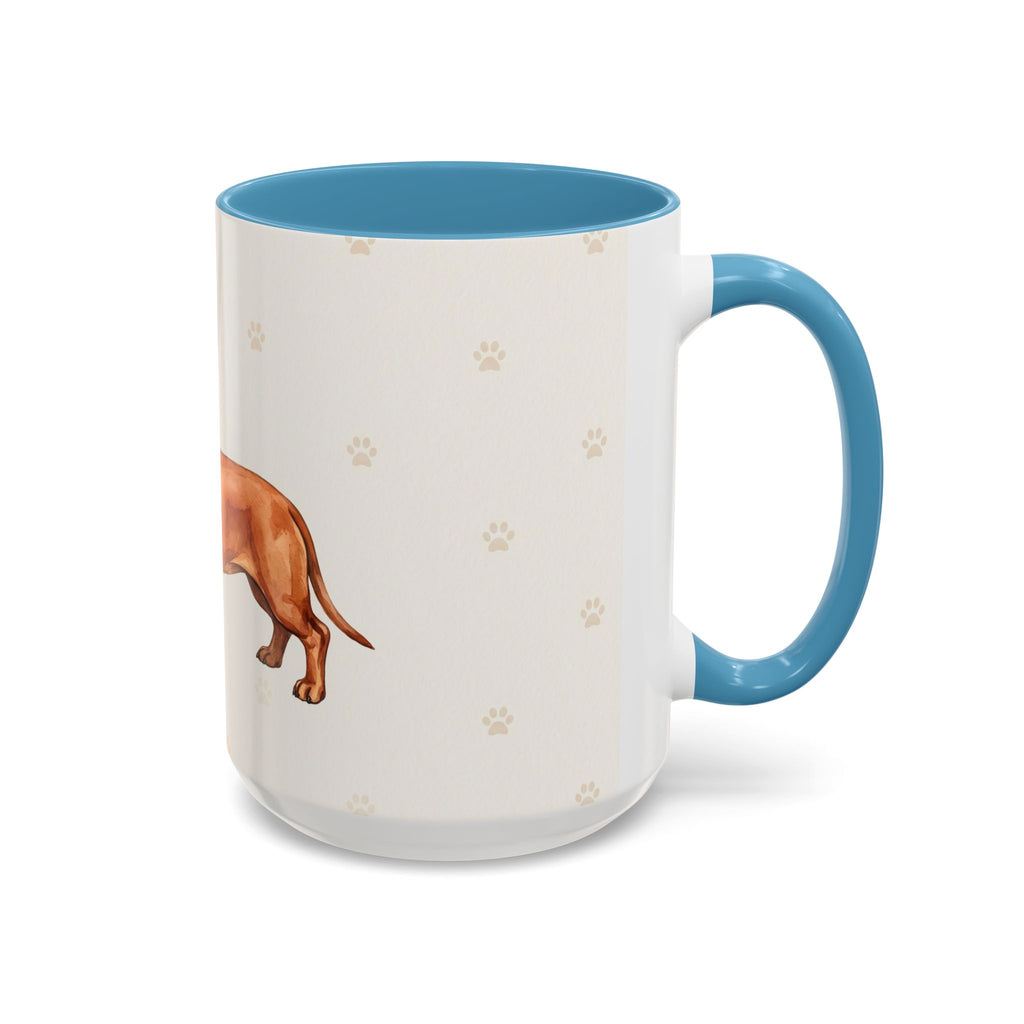Dachshund Lover Mug – Wiener Dog with Scarf, Cute Watercolor Dachshund Gift Mug