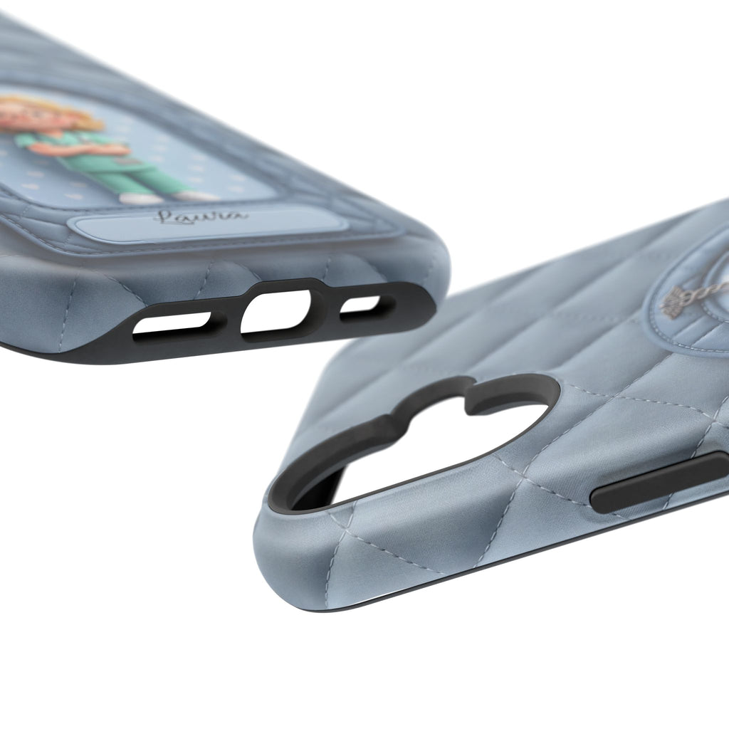 Personalized Quilted Nurse Phone Case — Wireless Charging Cover