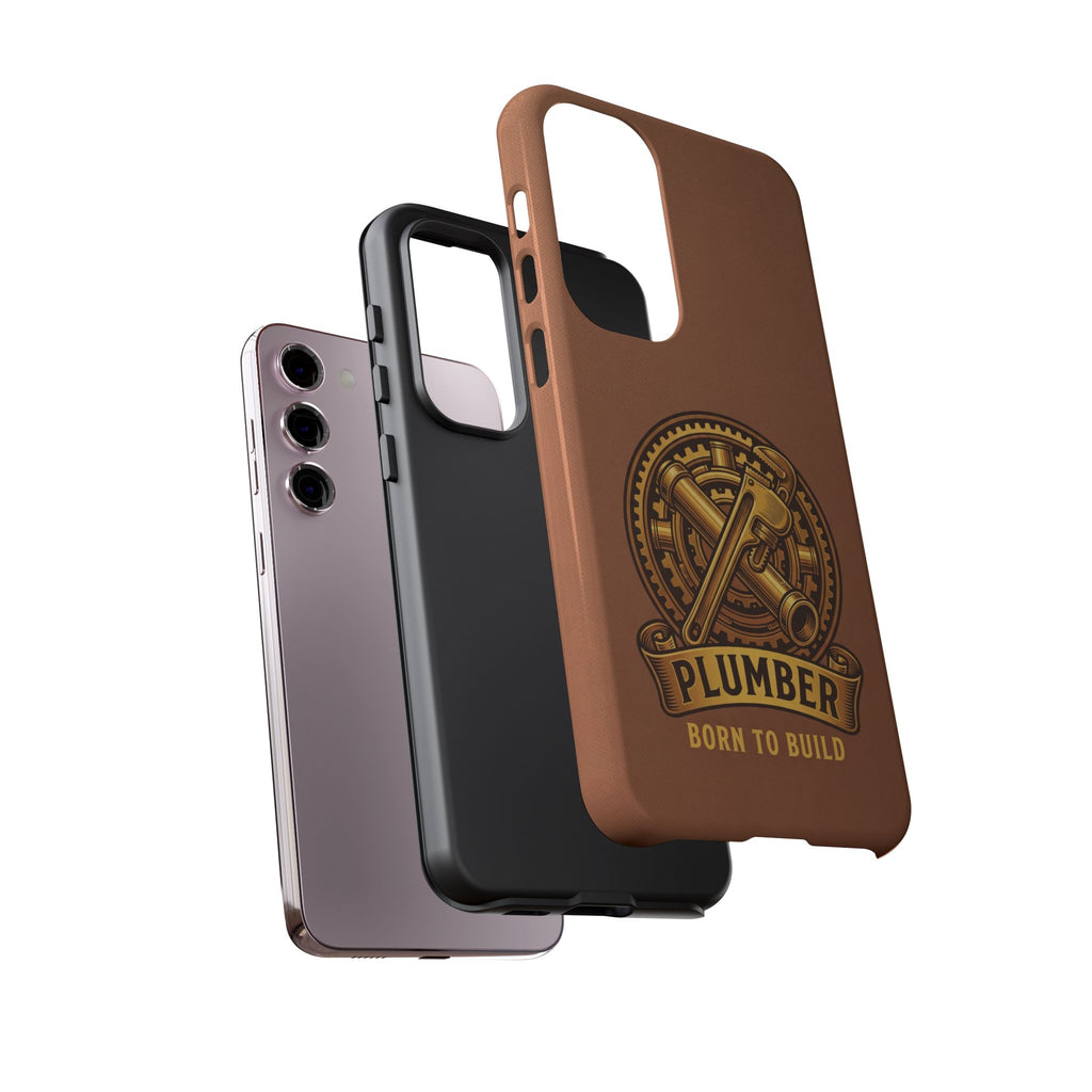 Plumber Born to Build Leather Phone Case - Samsung & iPhone Series