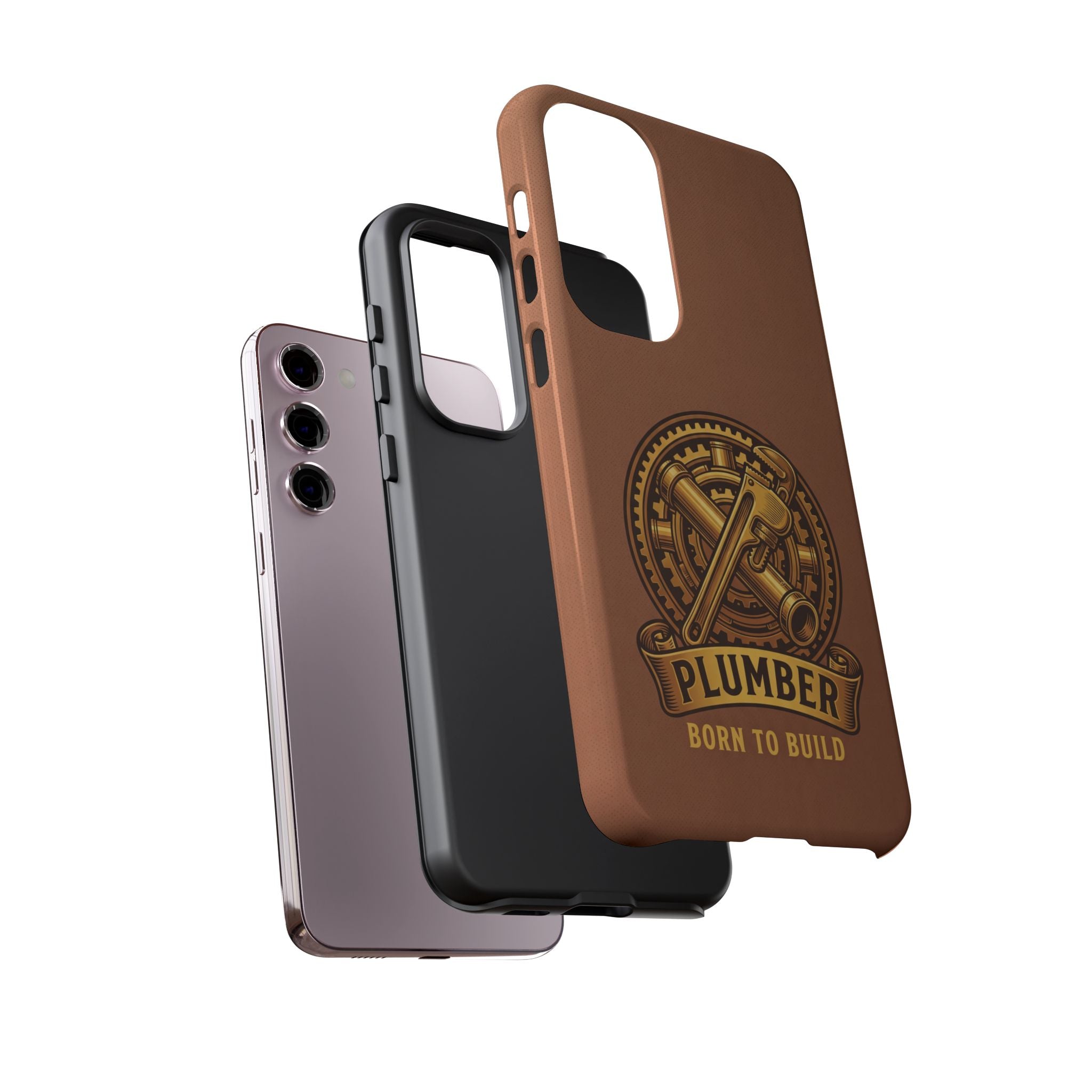 Plumber Born to Build Leather Phone Case - Samsung & iPhone Series