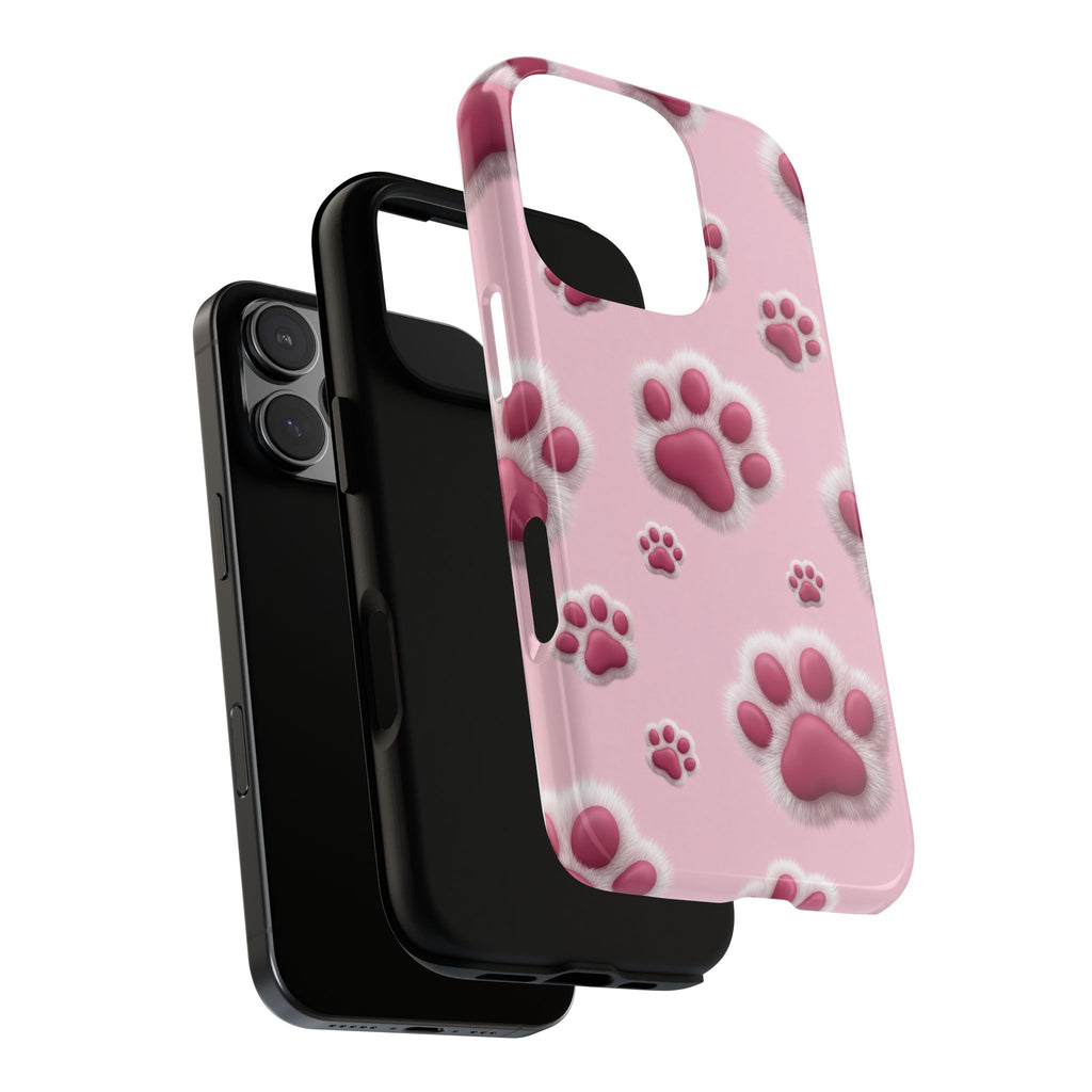 iphone & Samsung - Pink Paws Tough Phone Case — Cute Protective iPhone Cover