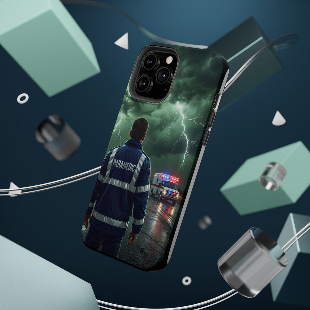 Paramedic Green Storm Phone Case — Magnetic Wireless Charging Cover