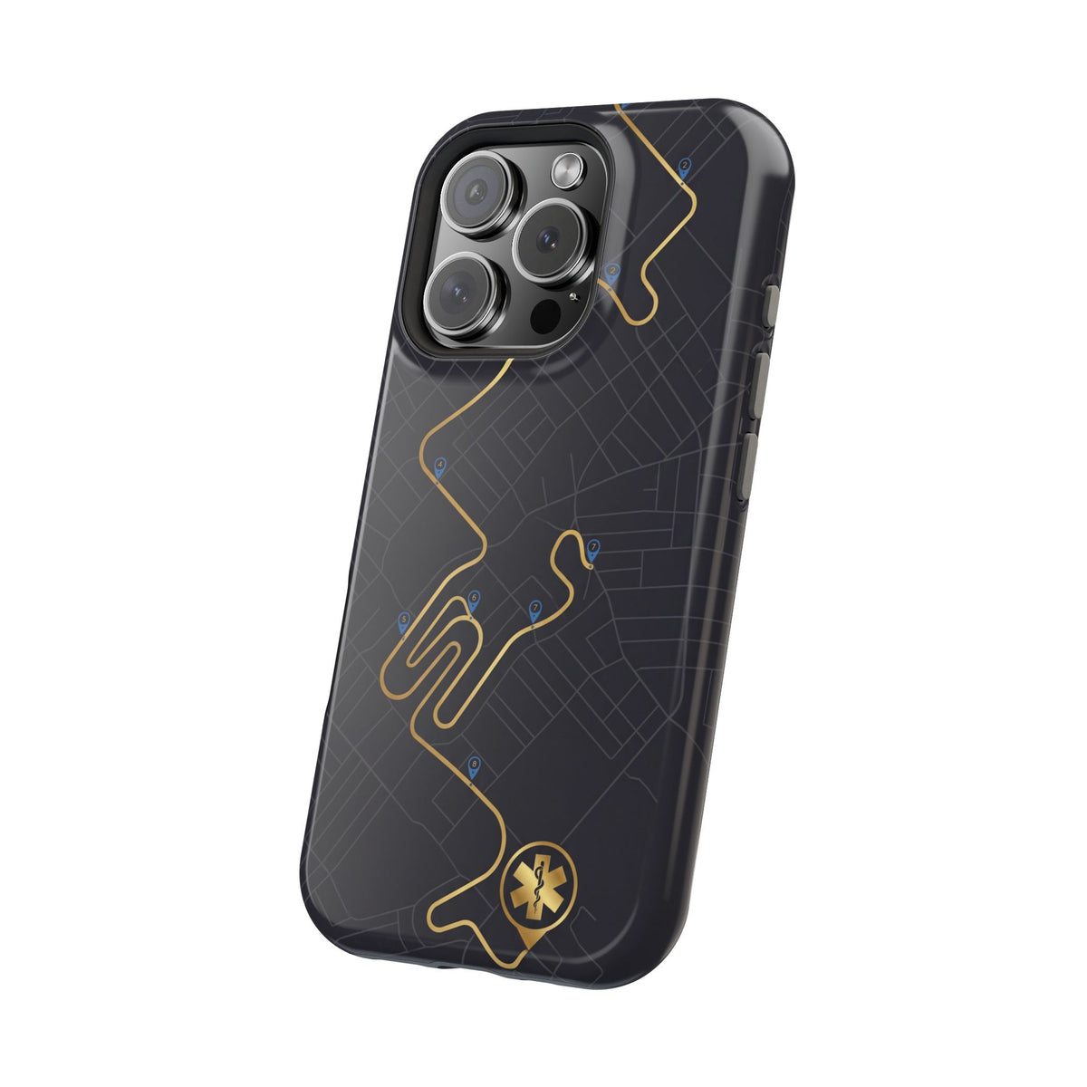 Paramedic/EMT Route Line Phone Case — Magnetic Wireless Charging Cover