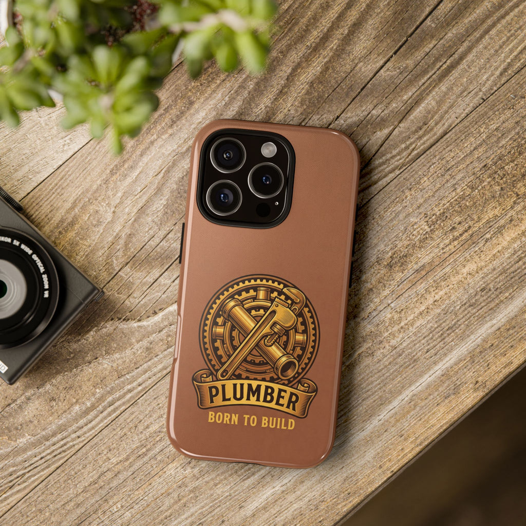 Plumber Born to Build Leather Phone Case - Samsung & iPhone Series