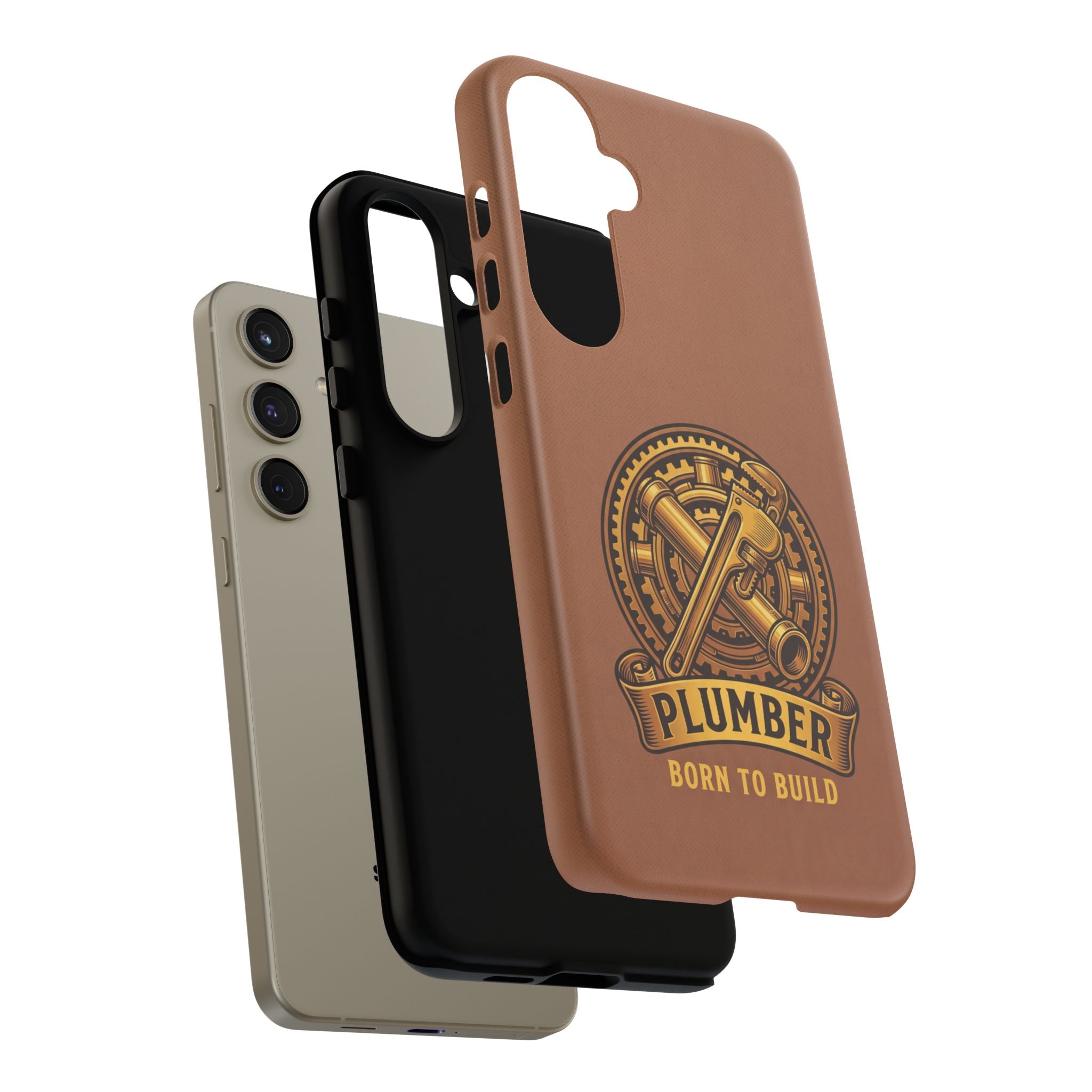 Plumber Born to Build Leather Phone Case - Samsung & iPhone Series