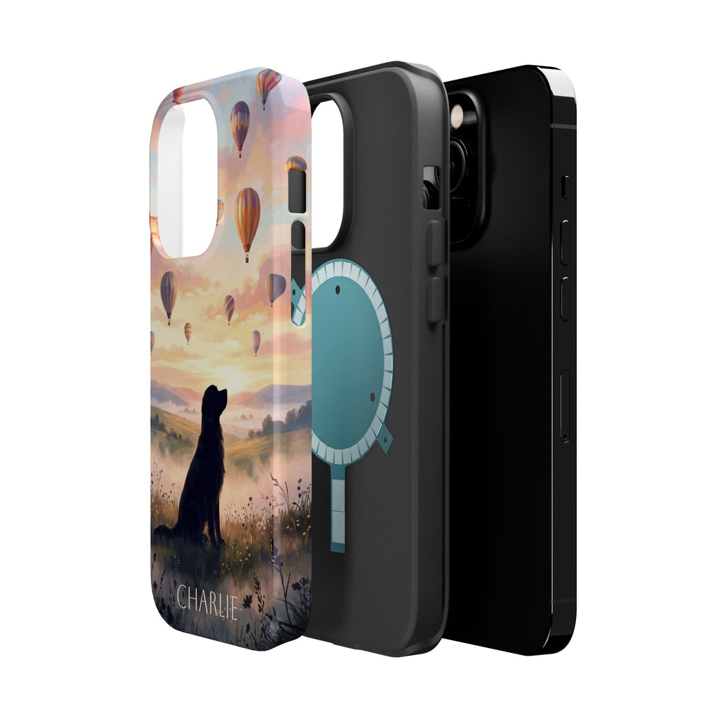 Personalized Golden Retriever Hot Air Balloon Phone Case — Wireless Charging Cover