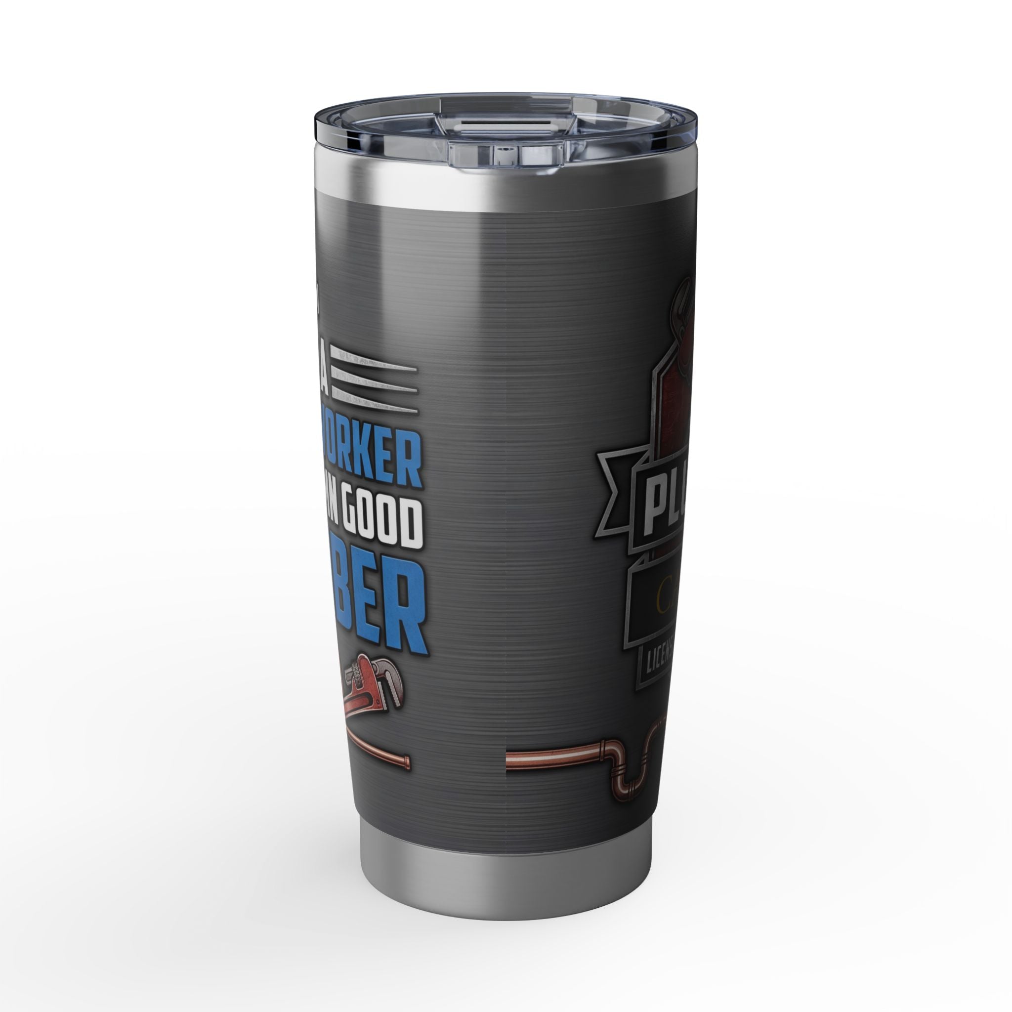 Personalized Plumber Tumbler – "Not A Miracle Worker" Industrial Design 20 oz