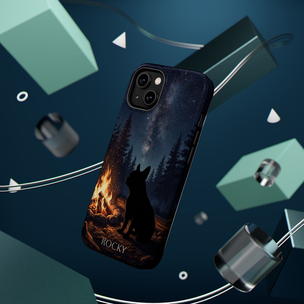 Personalized French Bulldog Campfire Phone Case — Wireless Charging Cover