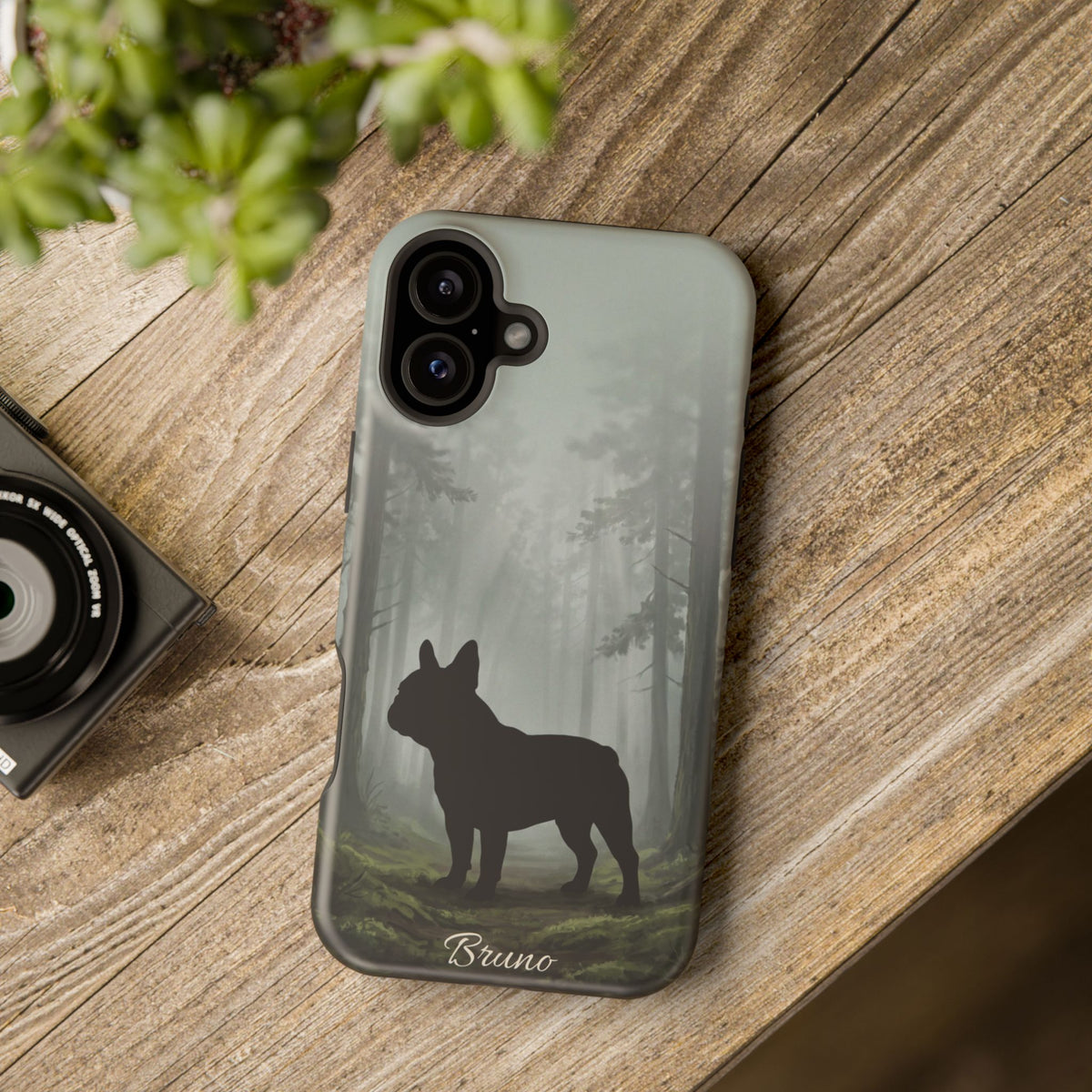 Personalized French Bulldog Misty Forest Phone Case — Wireless Charging Cover