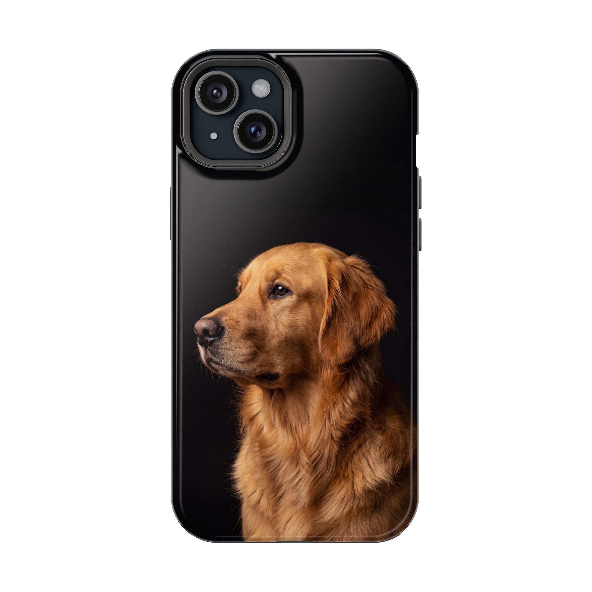 Golden Retriever Portrait Phone Case — Impact-Resistant Wireless Charging Cover