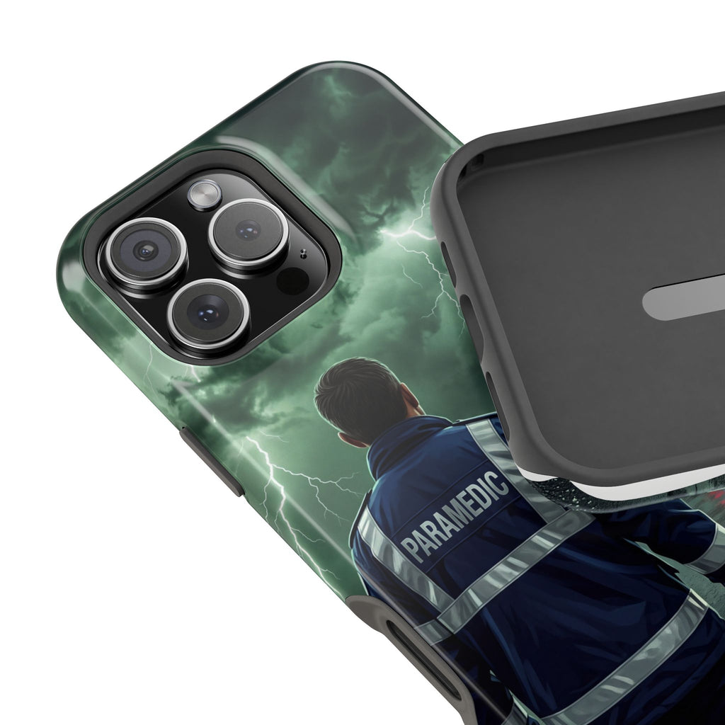 Paramedic Green Storm Phone Case — Magnetic Wireless Charging Cover