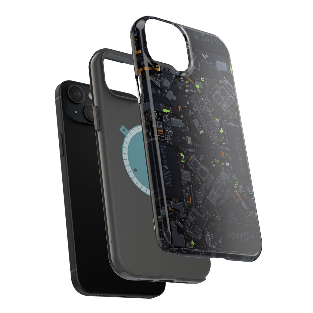 Circuit Core Phone Case — Motherboard Print Wireless Charging Cover