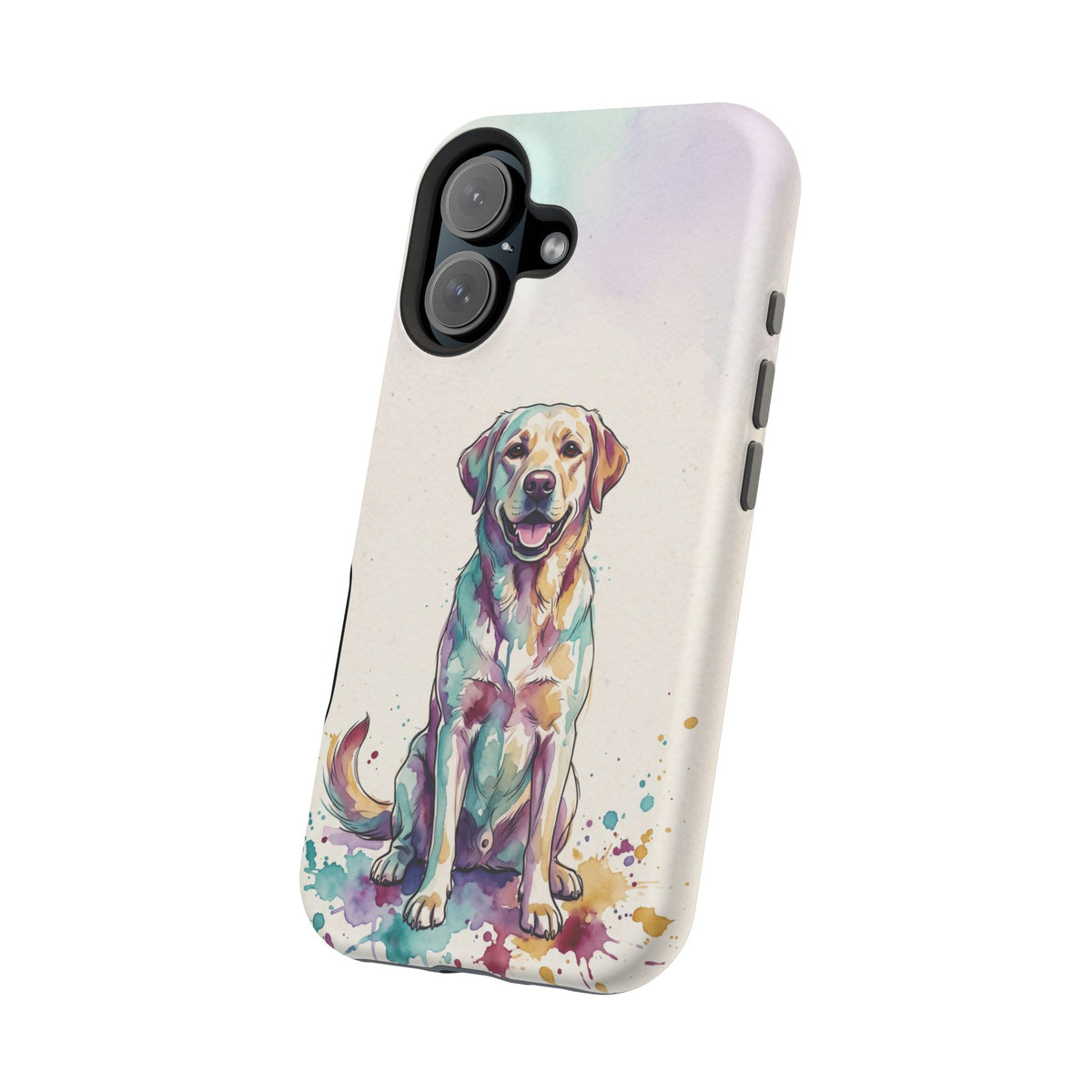 Watercolor Labrador Phone Case — Tough Magnetic Case with Wireless Charging