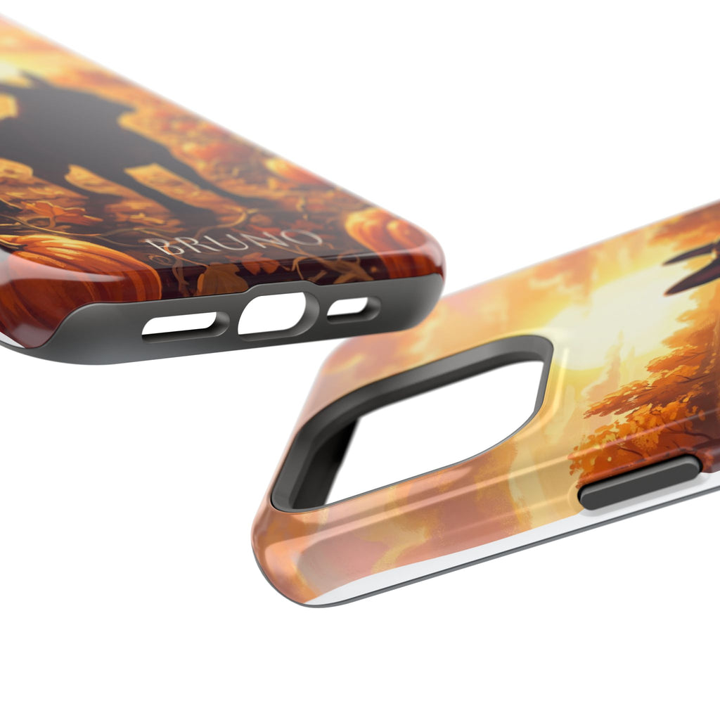 Personalized French Bulldog Pumpkin Patch Phone Case — Wireless Charging Cover