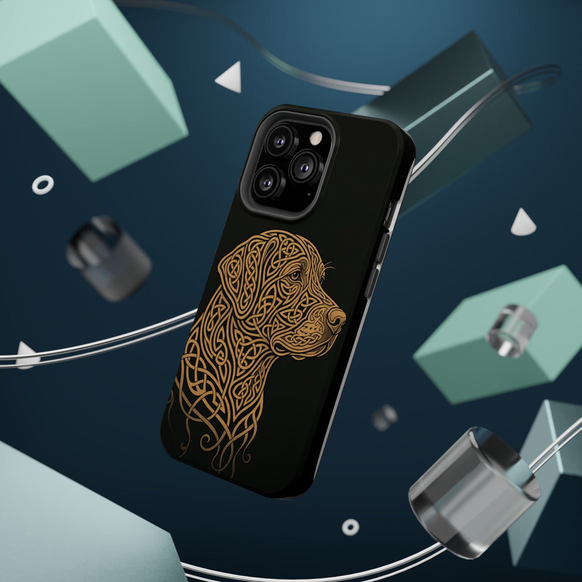 Celtic Knotwork Labrador Phone Case — Tough Magnetic Case with Wireless Charging