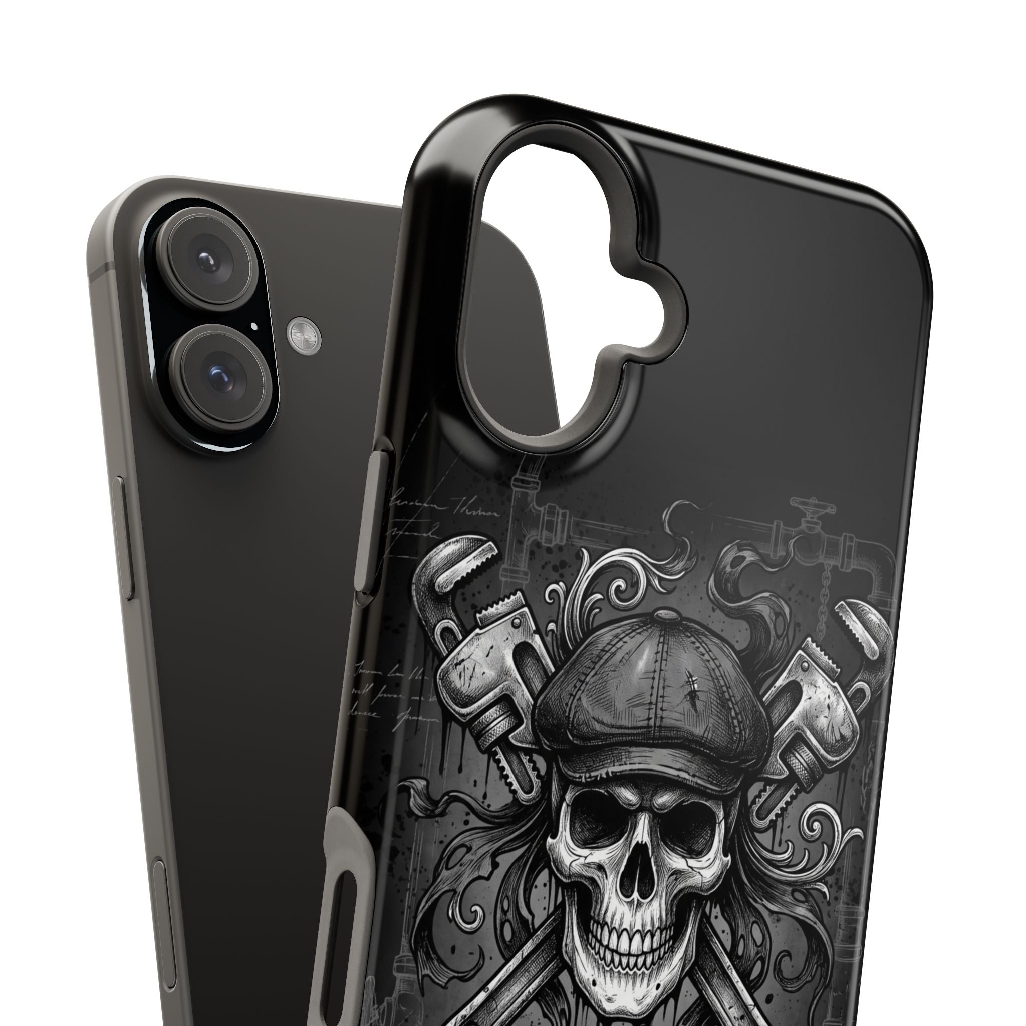 Skull & Wrenches Plumber Phone Case — Wireless Charging Cover