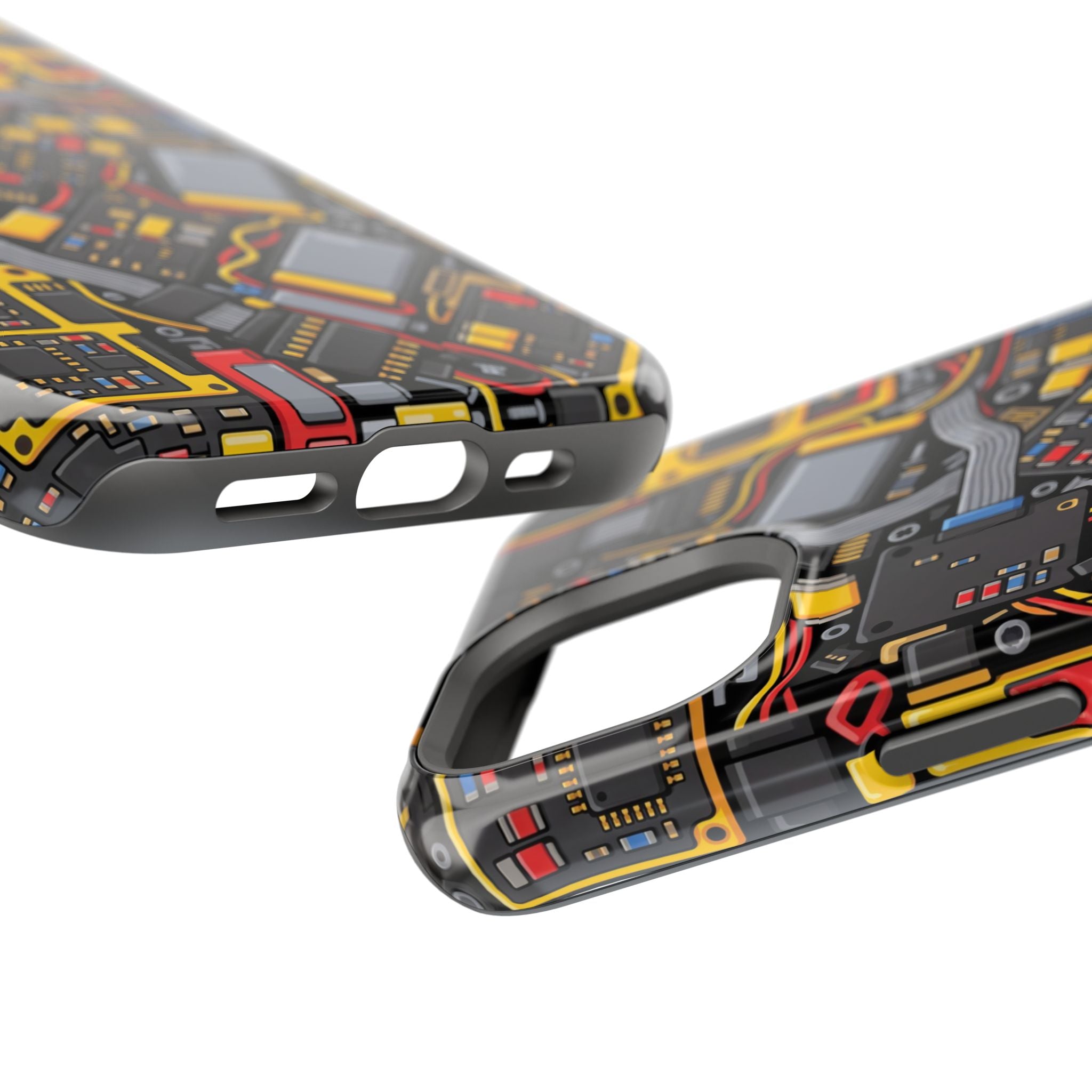 Voltage Board Phone Case — Yellow Circuit Wireless Charging Cover