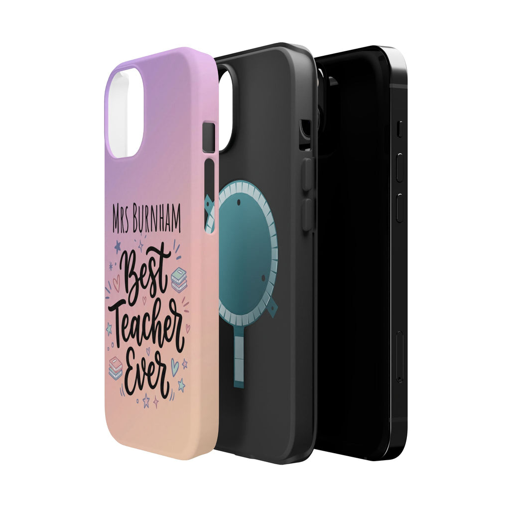 Best Teacher Ever Personalized Phone Case — Wireless Charging Cover