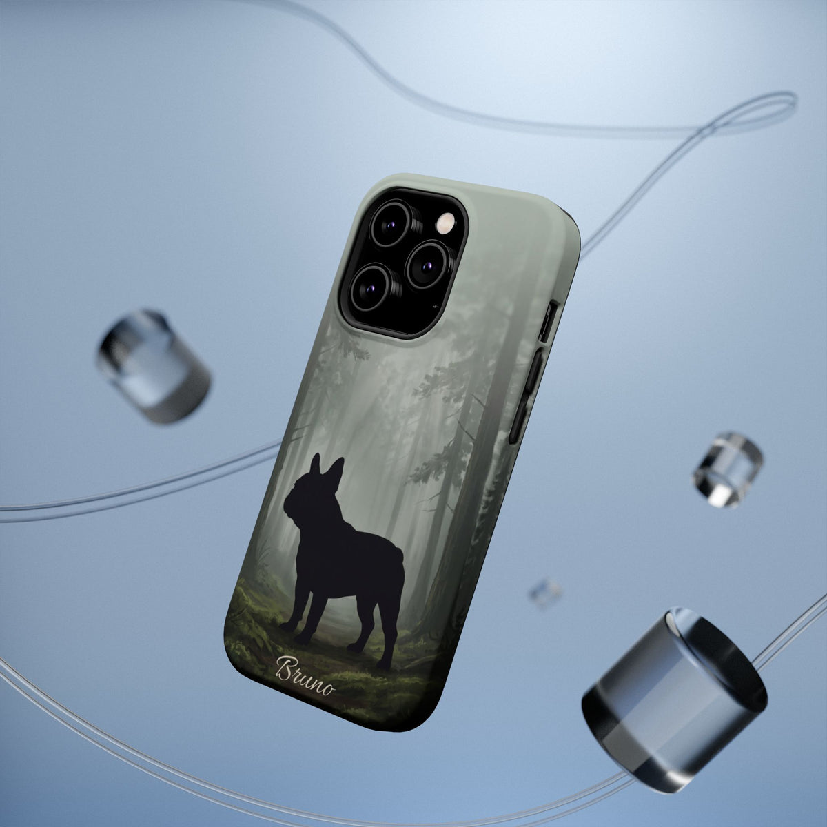 Personalized French Bulldog Misty Forest Phone Case — Wireless Charging Cover