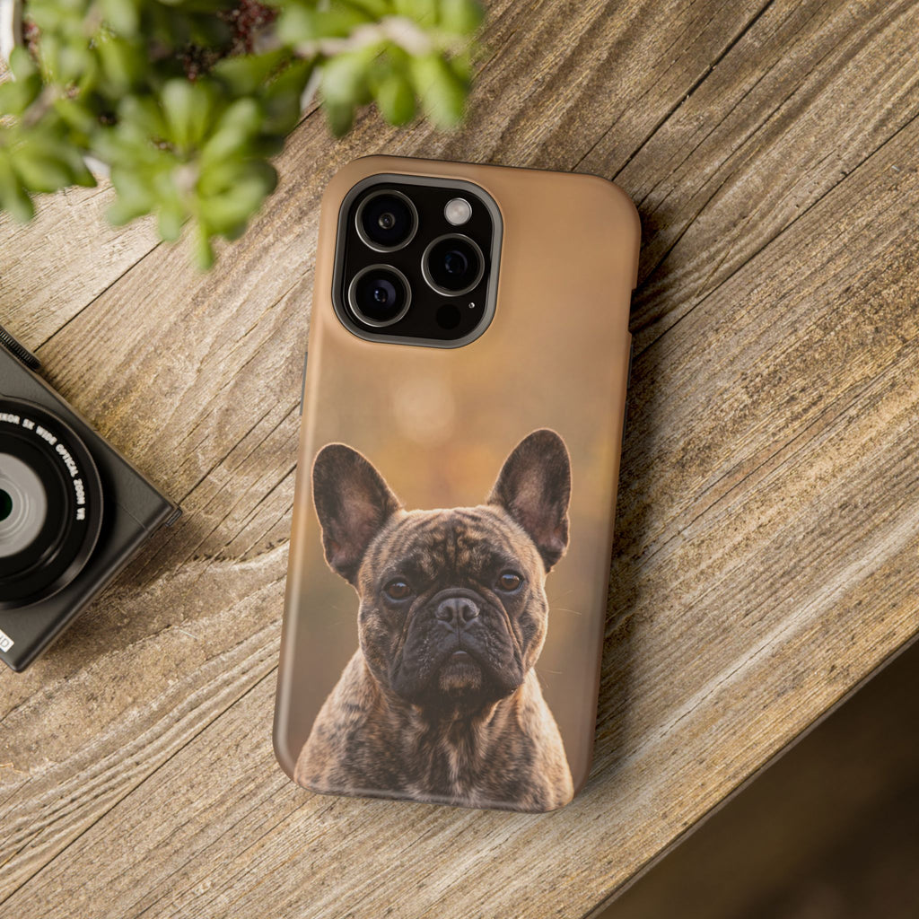Brindle French Bulldog Phone Case — Impact-Resistant Wireless Charging Cover