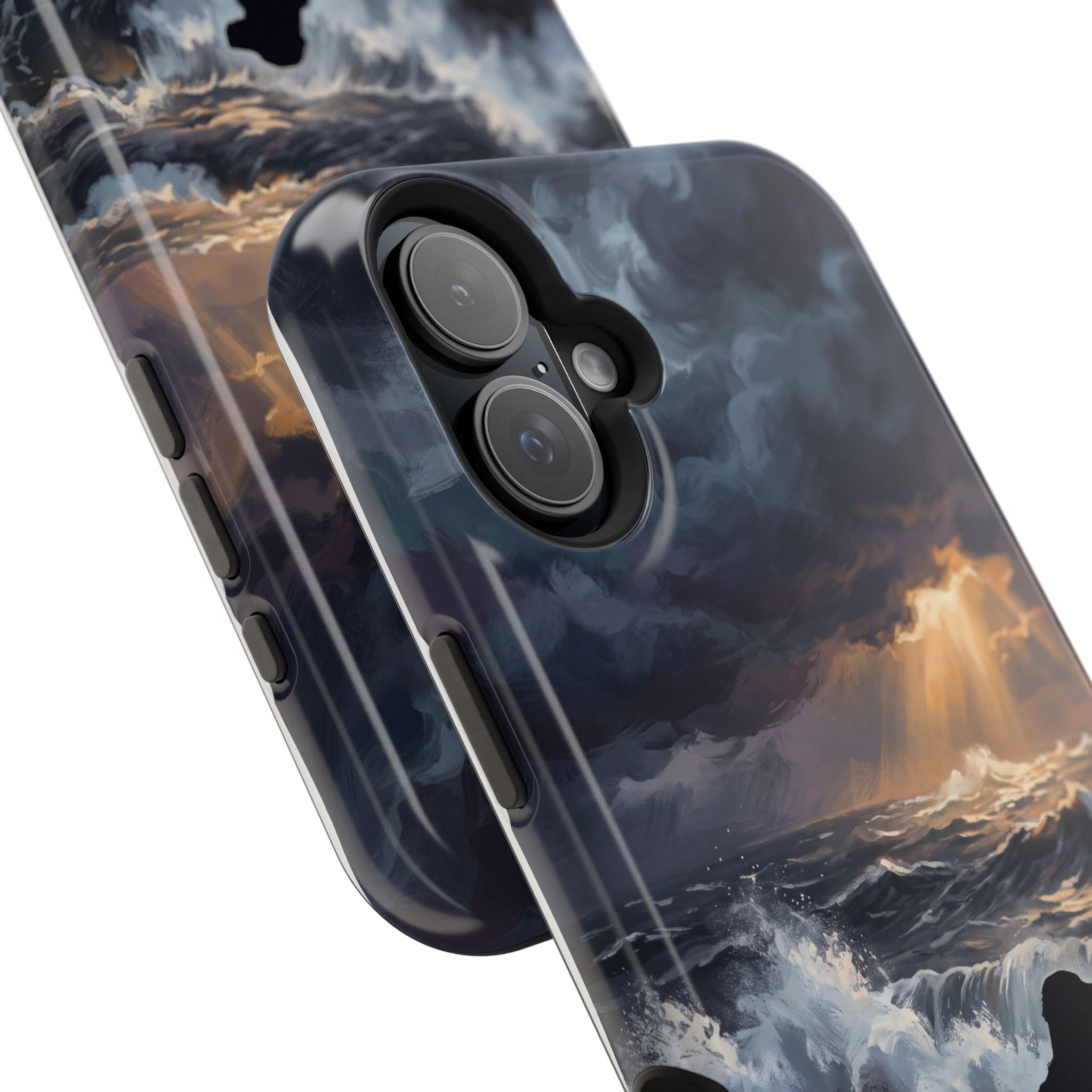 Personalized Golden Retriever Stormy Sea Phone Case — Wireless Charging Cover