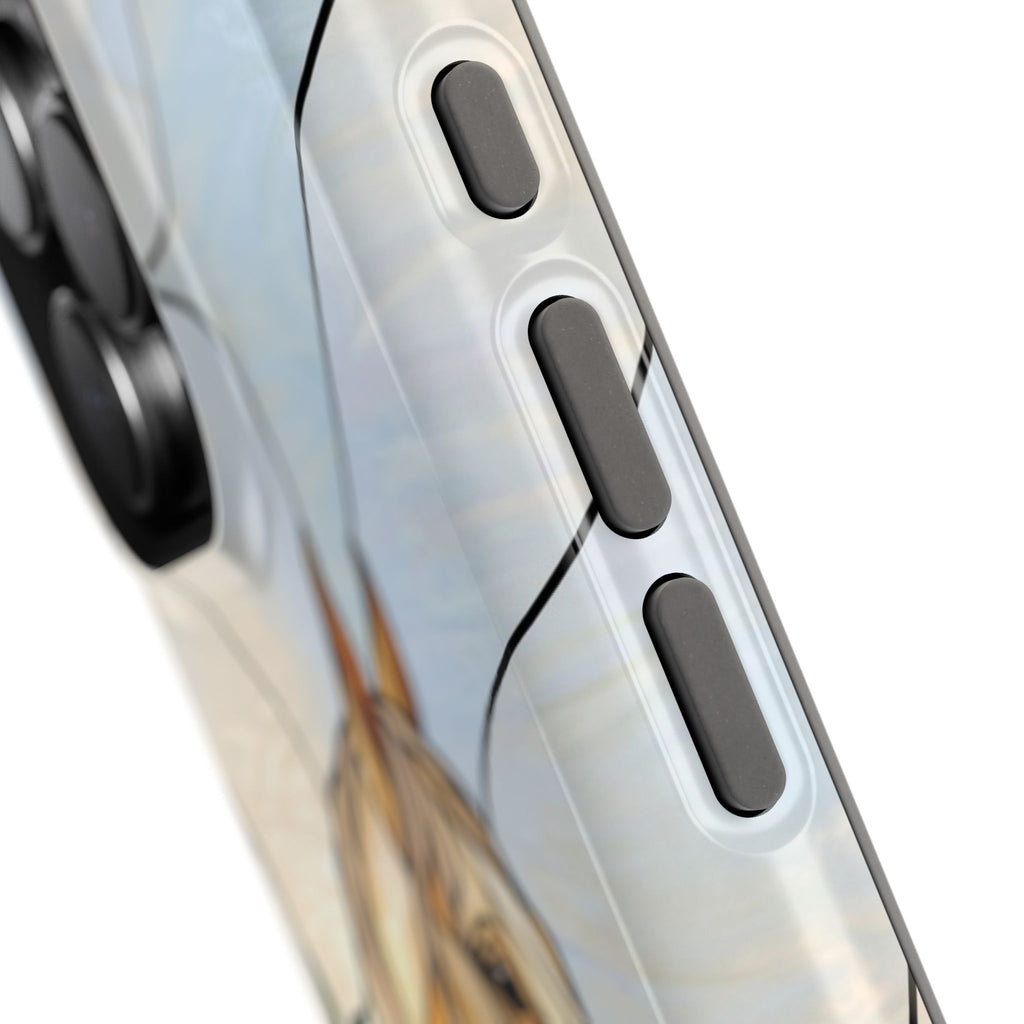 Floral Stained Glass Horse Phone Case — Tough Magnetic Case with Wireless Charging
