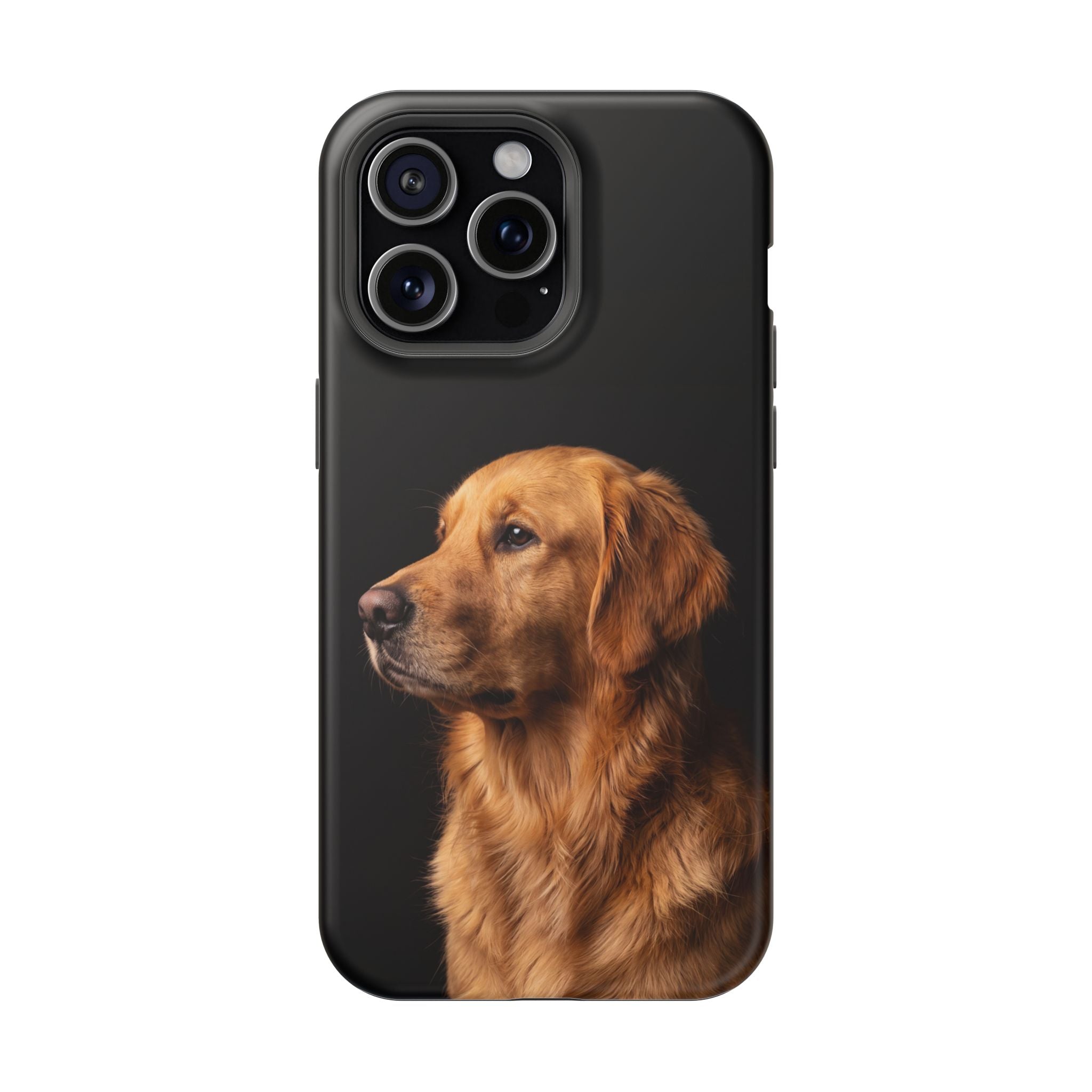 Golden Retriever Portrait Phone Case — Impact-Resistant Wireless Charging Cover
