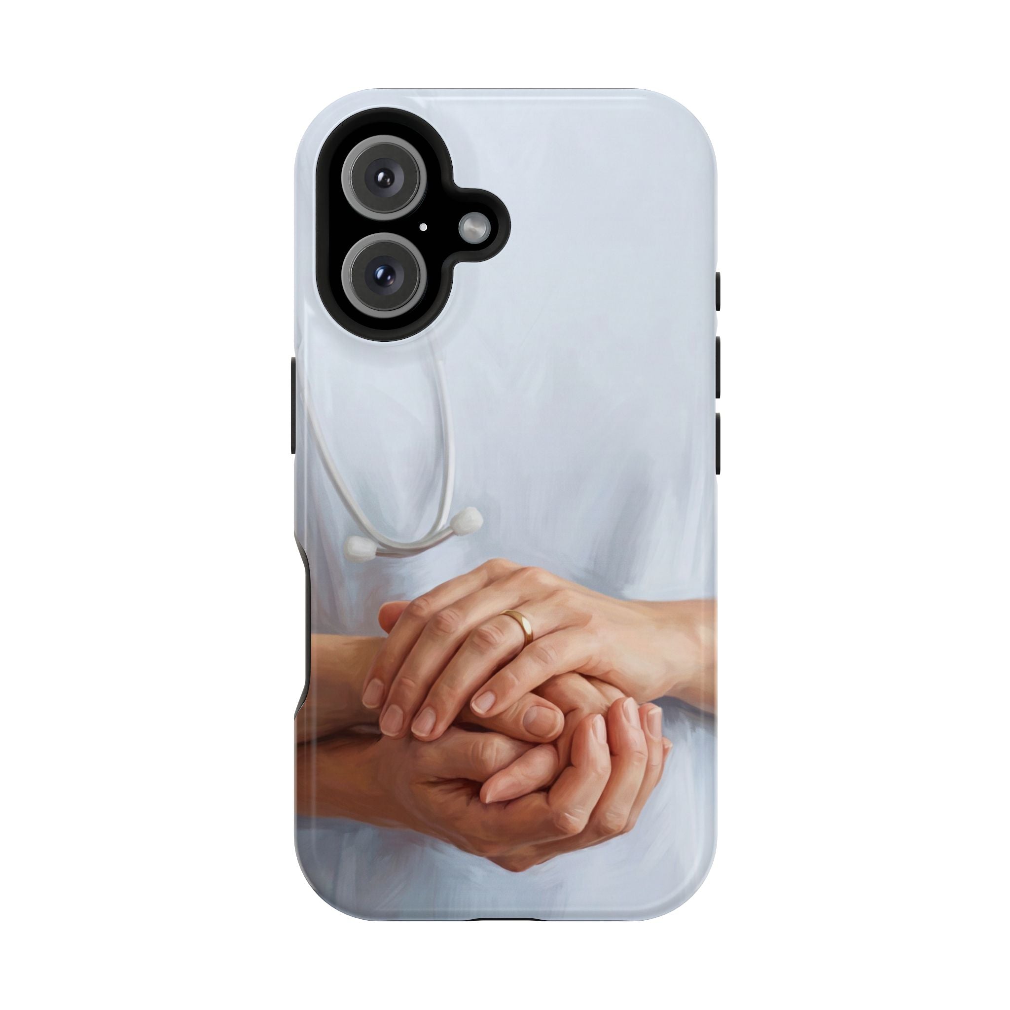 Impact-Resistant Phone Case — Caring Hands Wireless Charging Cover