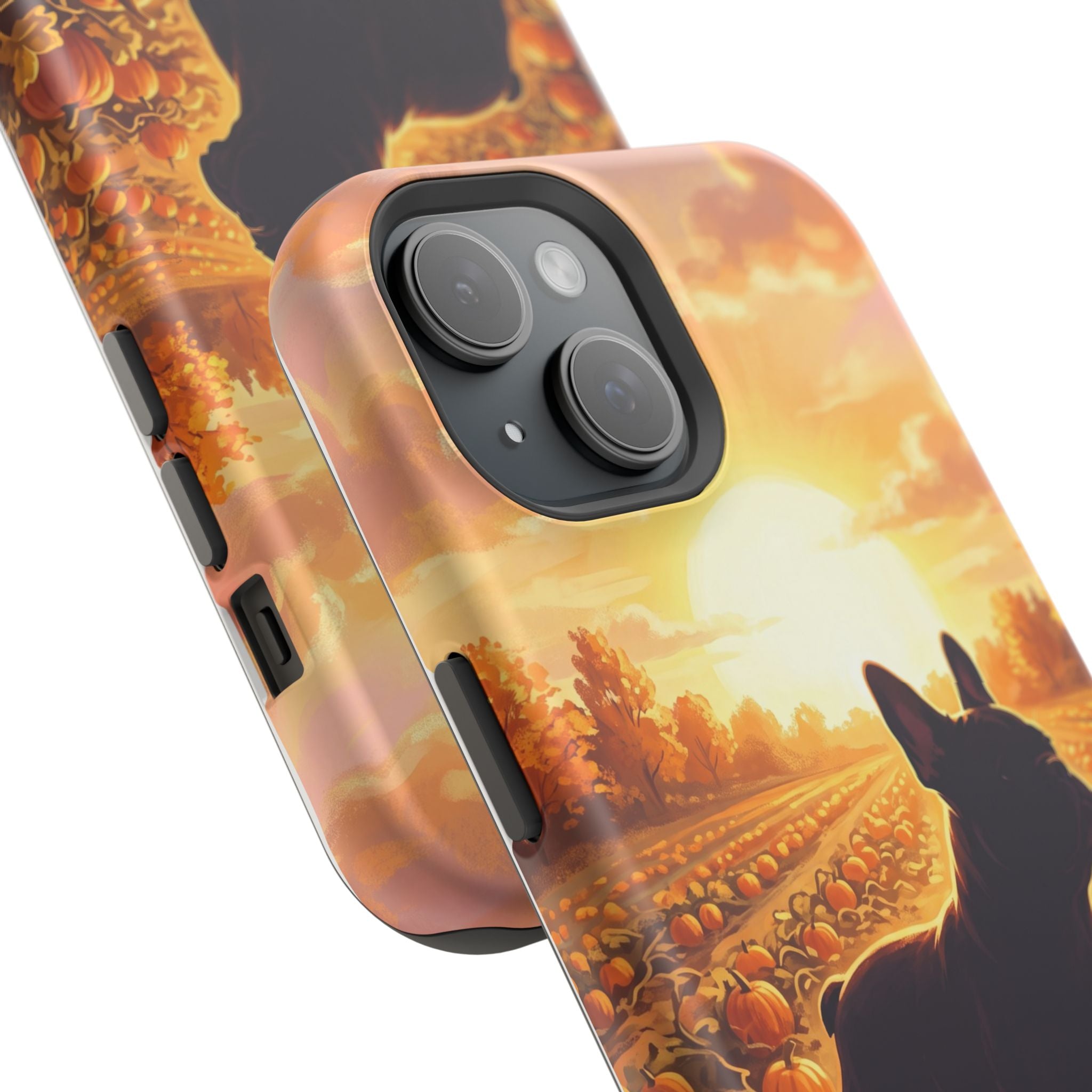 Personalized French Bulldog Pumpkin Patch Phone Case — Wireless Charging Cover