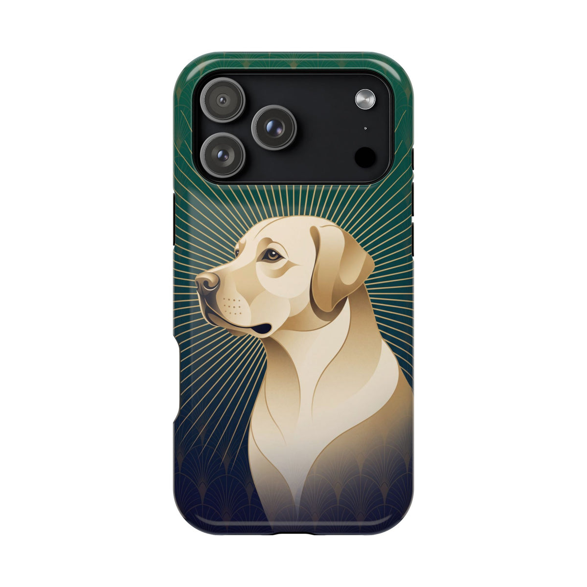 Art Deco Labrador Phone Case — Tough Magnetic Case with Wireless Charging