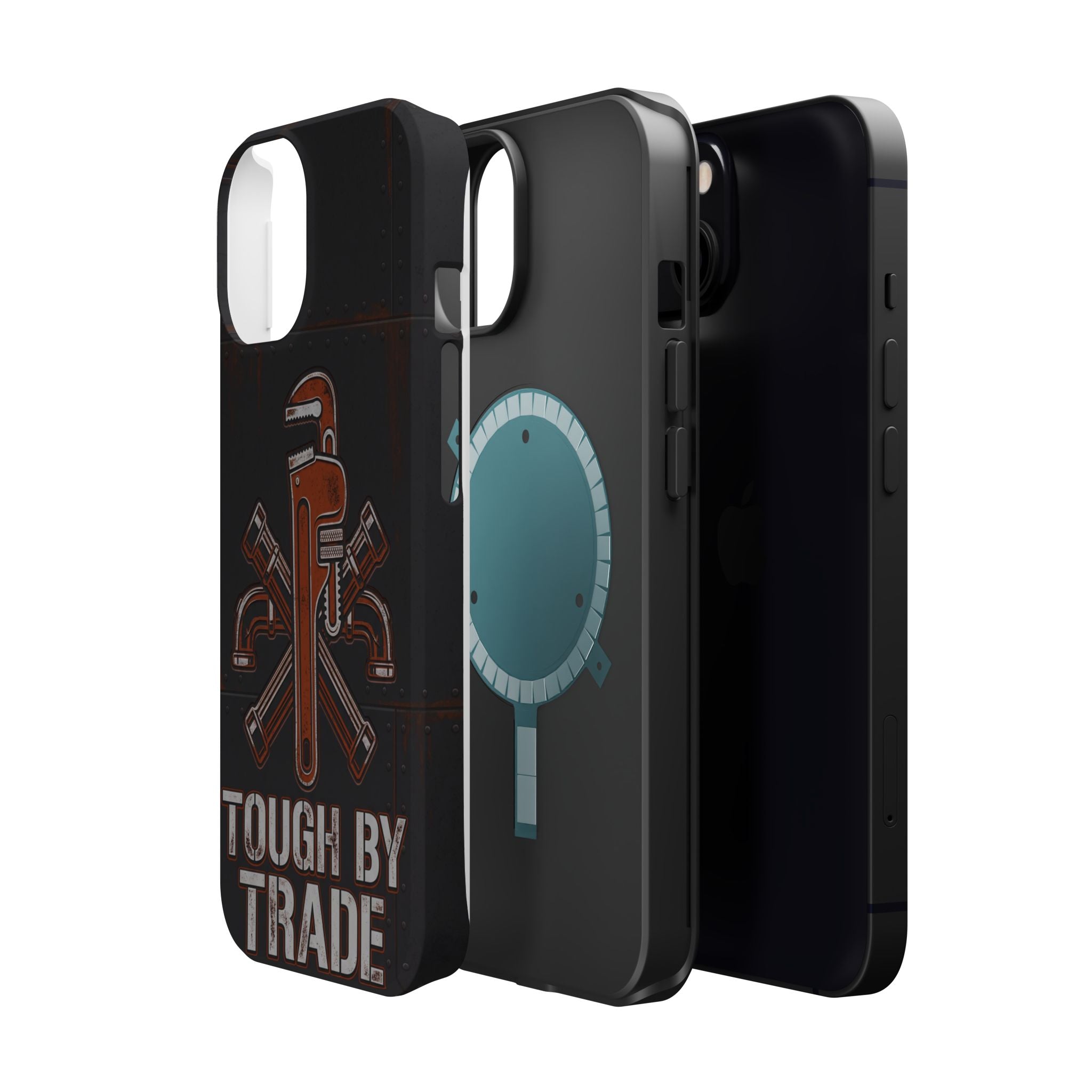 Tough By Trade Phone Case — Crossed Wrenches Wireless Charging Cover