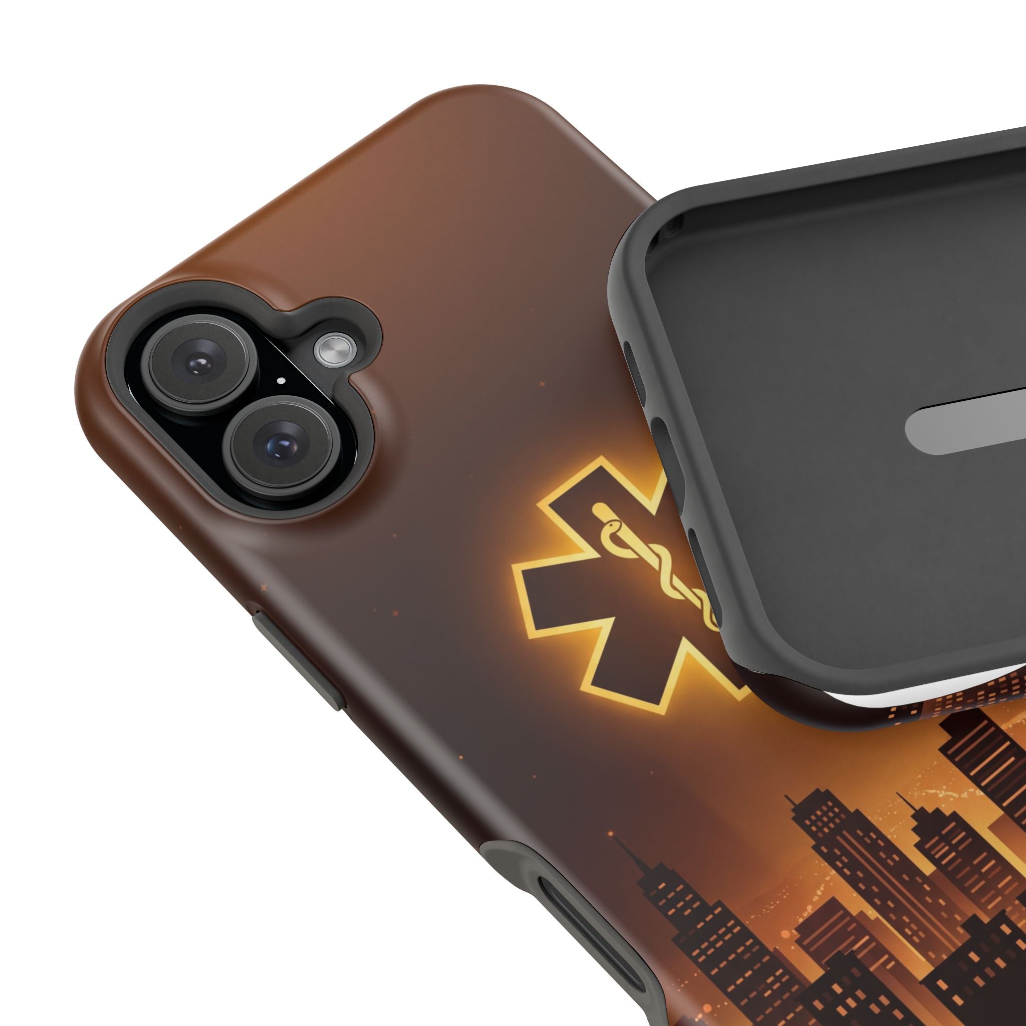 Paramedic/EMT Skyline Phone Case — Magnetic Wireless Charging Cover
