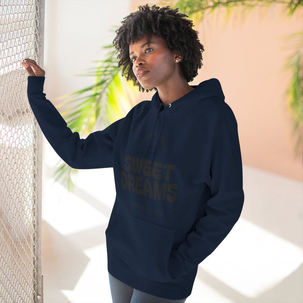 Sweet Dreams Hoodie — Cozy Fleece Pullover with Retro Script