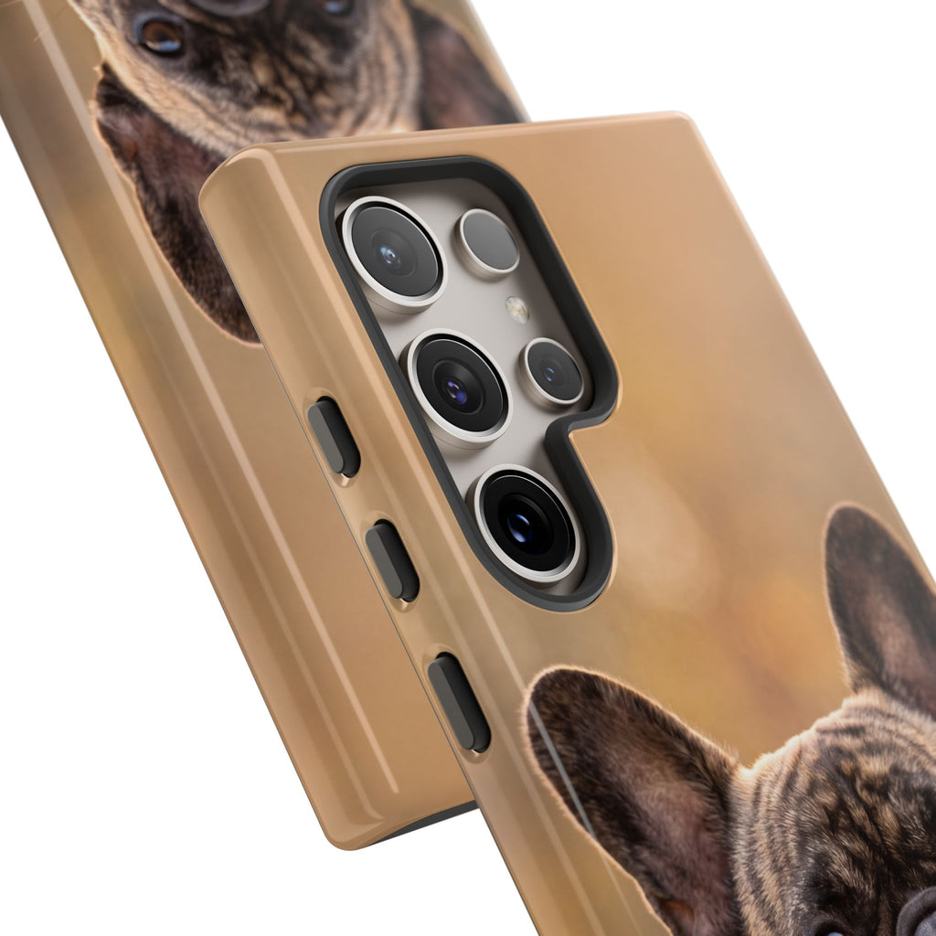 French Bulldog Portrait Phone Case | Realistic Brindle Frenchie Photo Case | iPhone & Samsung