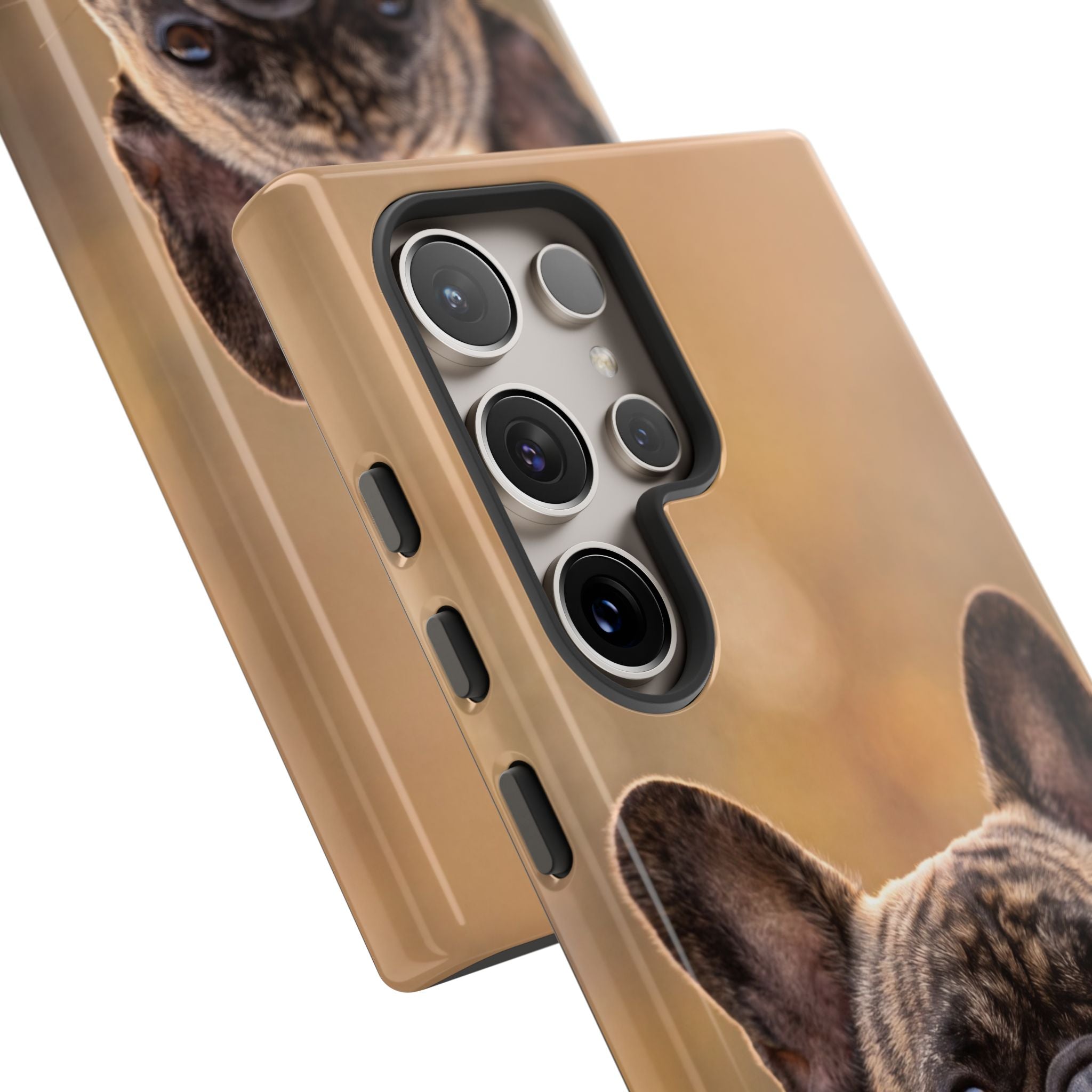 French Bulldog Portrait Phone Case | Realistic Brindle Frenchie Photo Case | iPhone & Samsung