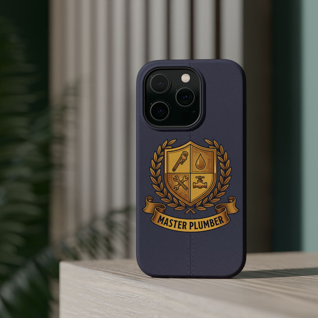 Master Plumber Crest Phone Case — Heraldic Shield Wireless Charging Cover