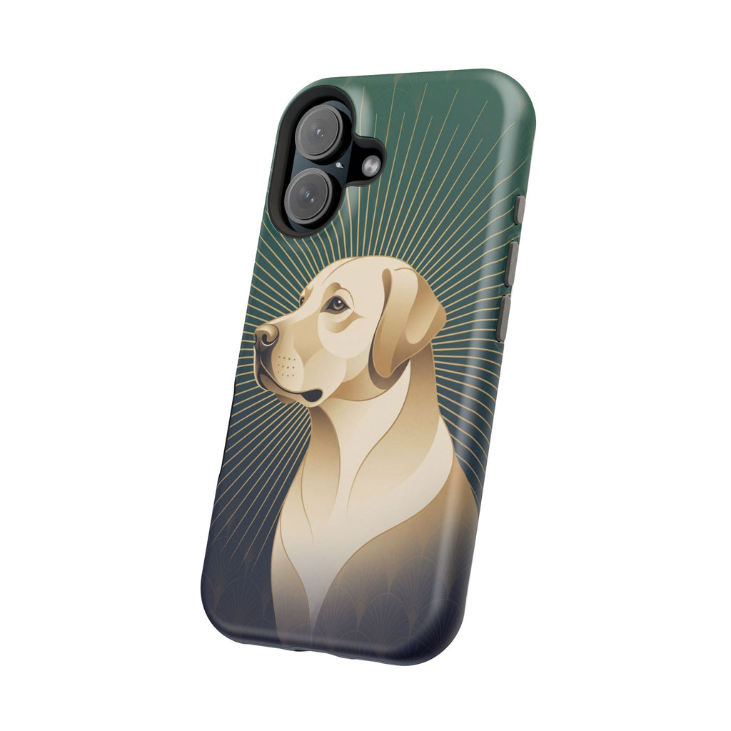 Art Deco Labrador Phone Case — Tough Magnetic Case with Wireless Charging
