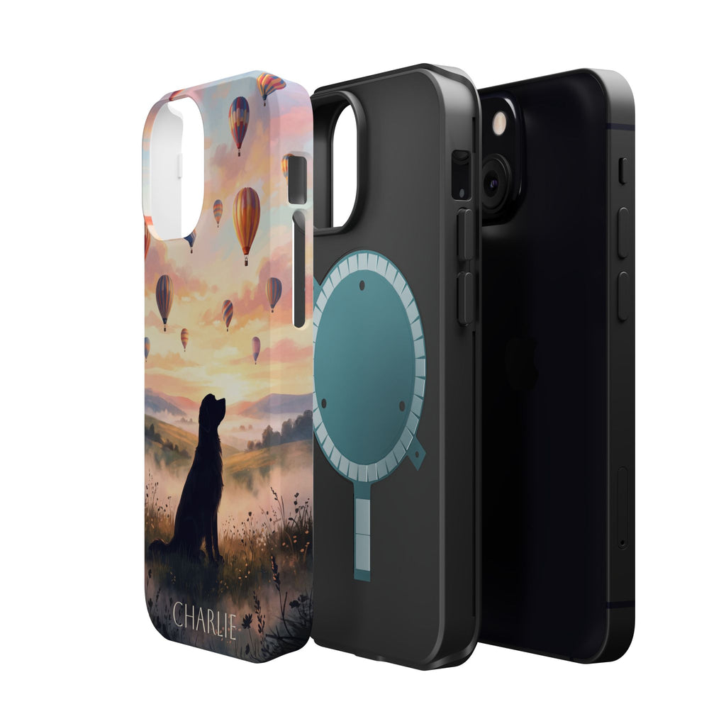 Personalized Golden Retriever Hot Air Balloon Phone Case — Wireless Charging Cover